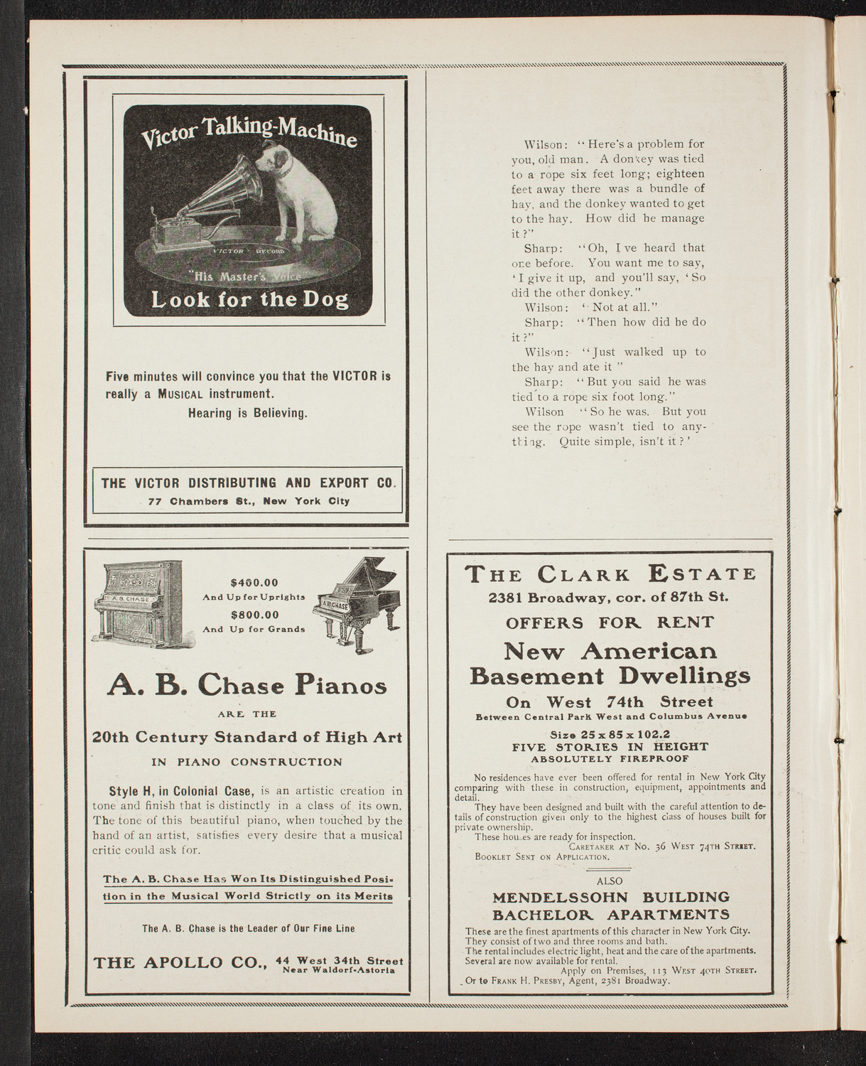 Josef Hofmann, Piano, and Fritz Kreisler, Violin, April 16, 1905, program page 2