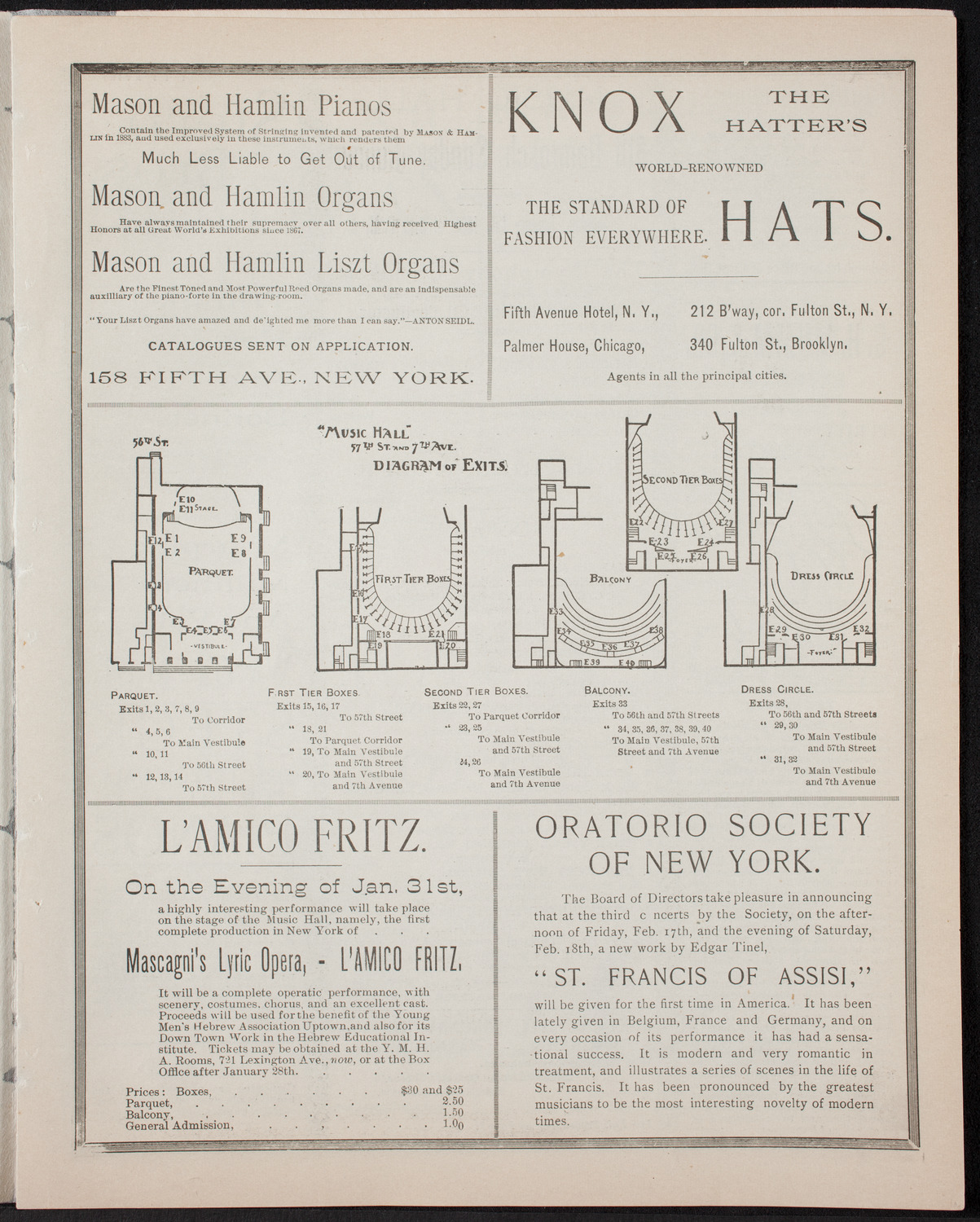 Damrosch Sunday Concert, January 1, 1893, program page 3