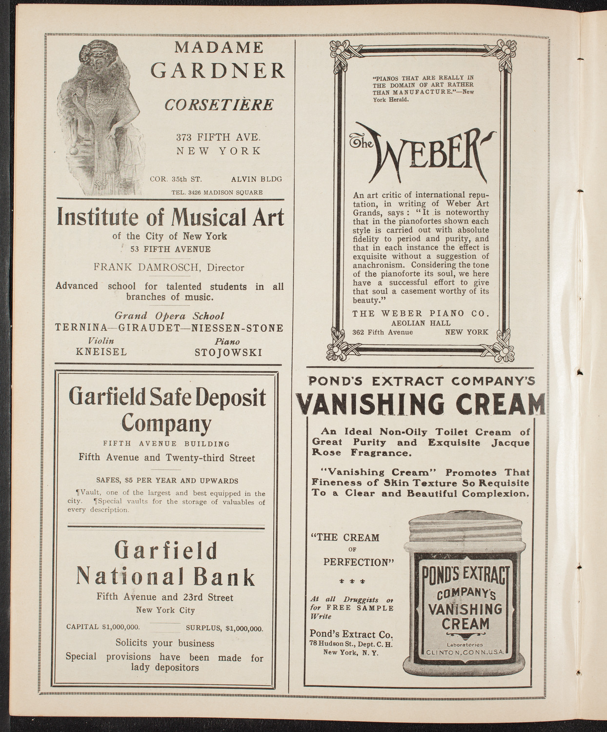 New York Philharmonic, February 13, 1910, program page 6