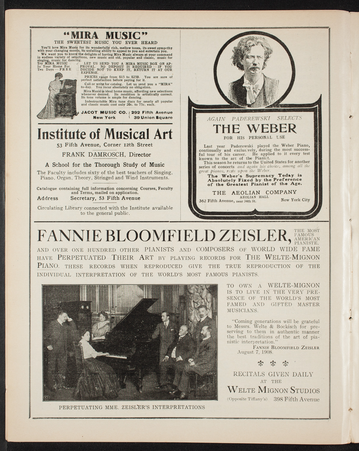 Symphony Concert for Young People, December 19, 1908, program page 6