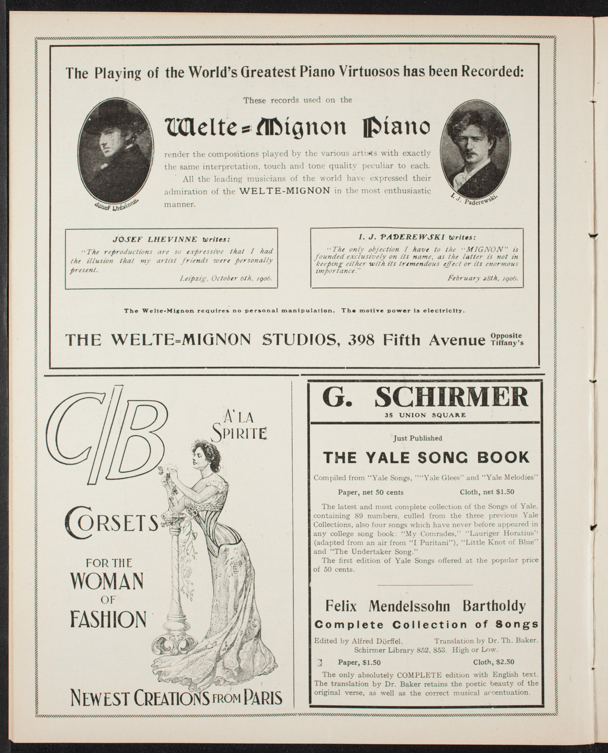 New York Philharmonic, February 8, 1907, program page 8