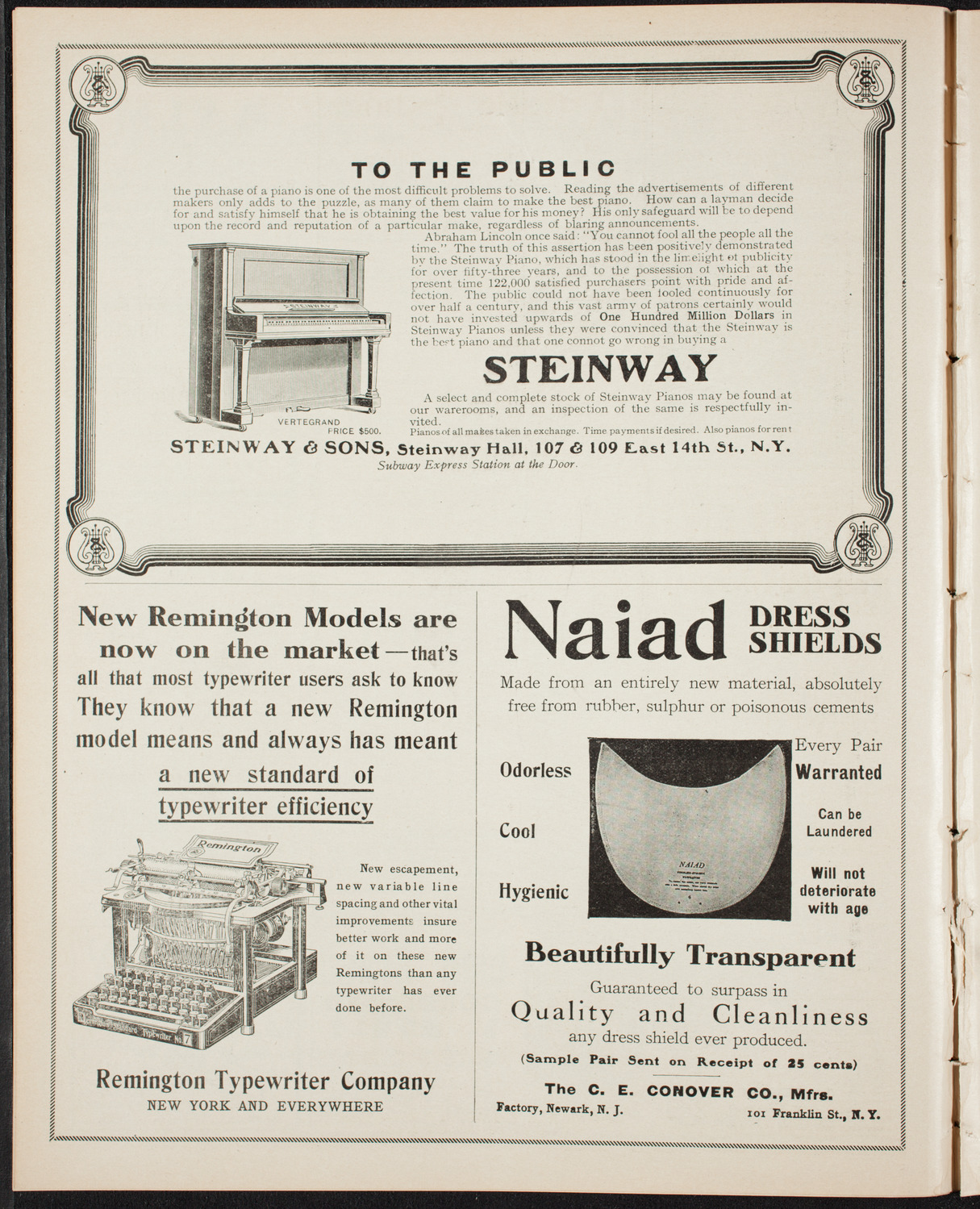 Benefit: St. Mark's Hospital, November 30, 1906, program page 4