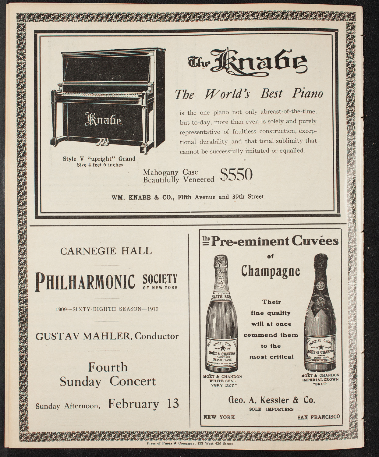 Benefit: Caledonian Hospital Society, February 11, 1910, program page 12