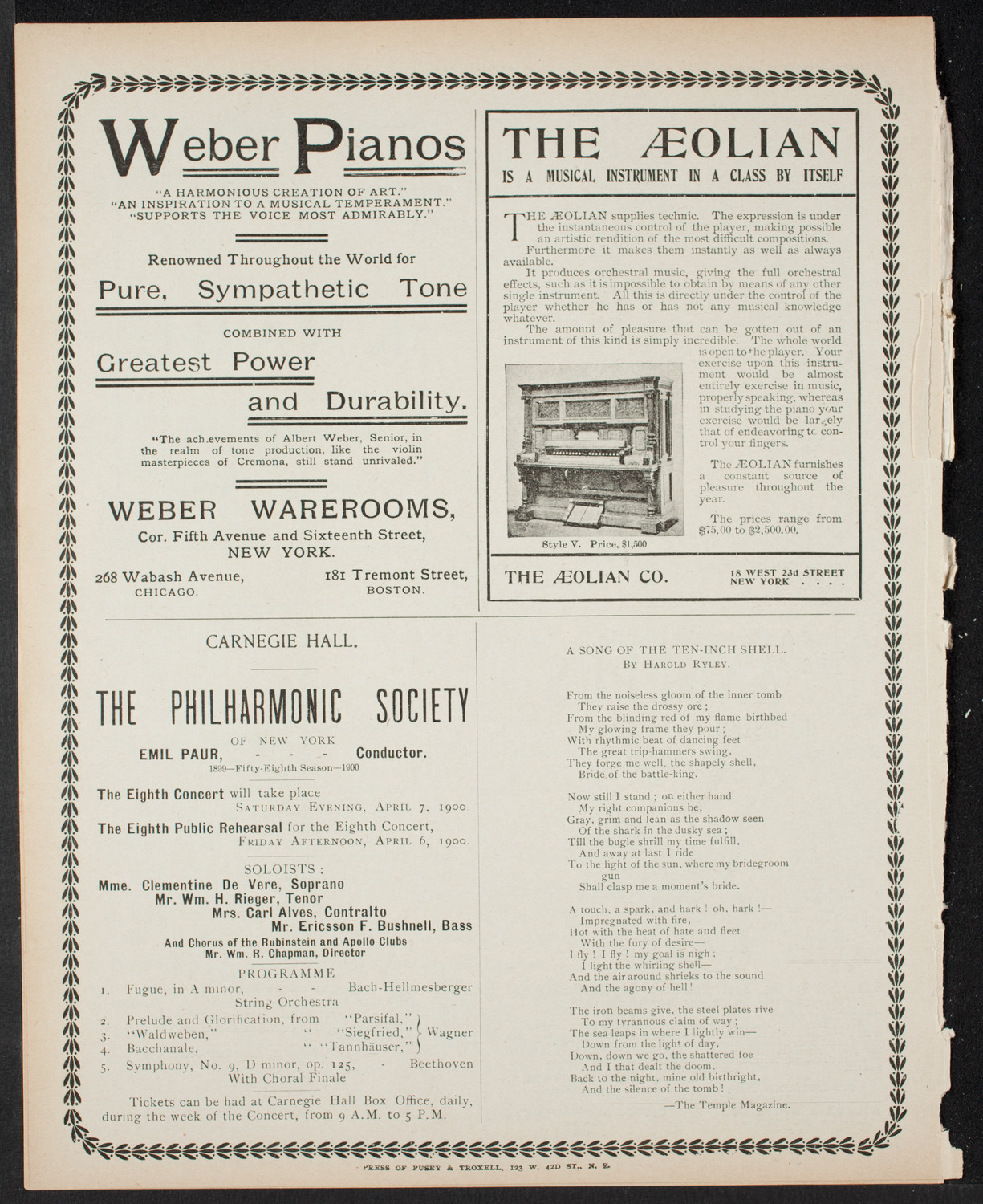 Mass Meeting in the Interests of the People of Puerto Rico, March 29, 1900, program page 8