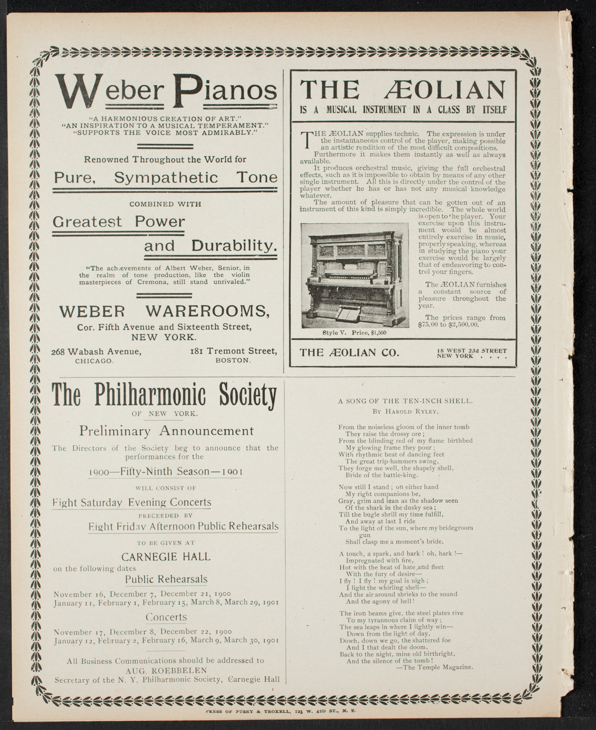 Graduation: College of Pharmacy of the City of New York, May 2, 1900, program page 8