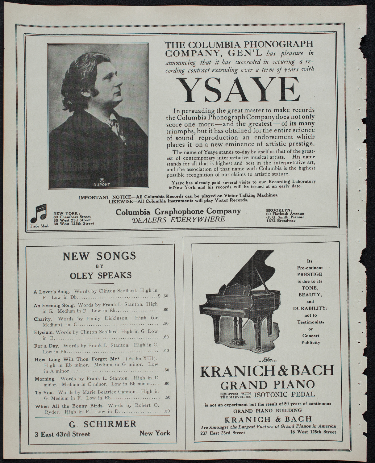 Ernest Schelling, Piano, February 15, 1913, program page 6