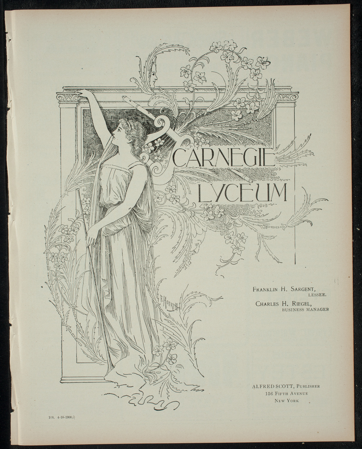 Jack the Giant Killer, April 18, 1900, program page 1