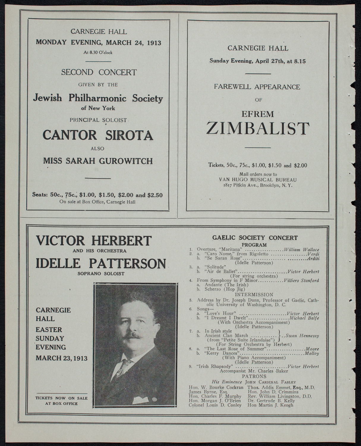 People's Symphony Concert, March 23, 1913, program page 10
