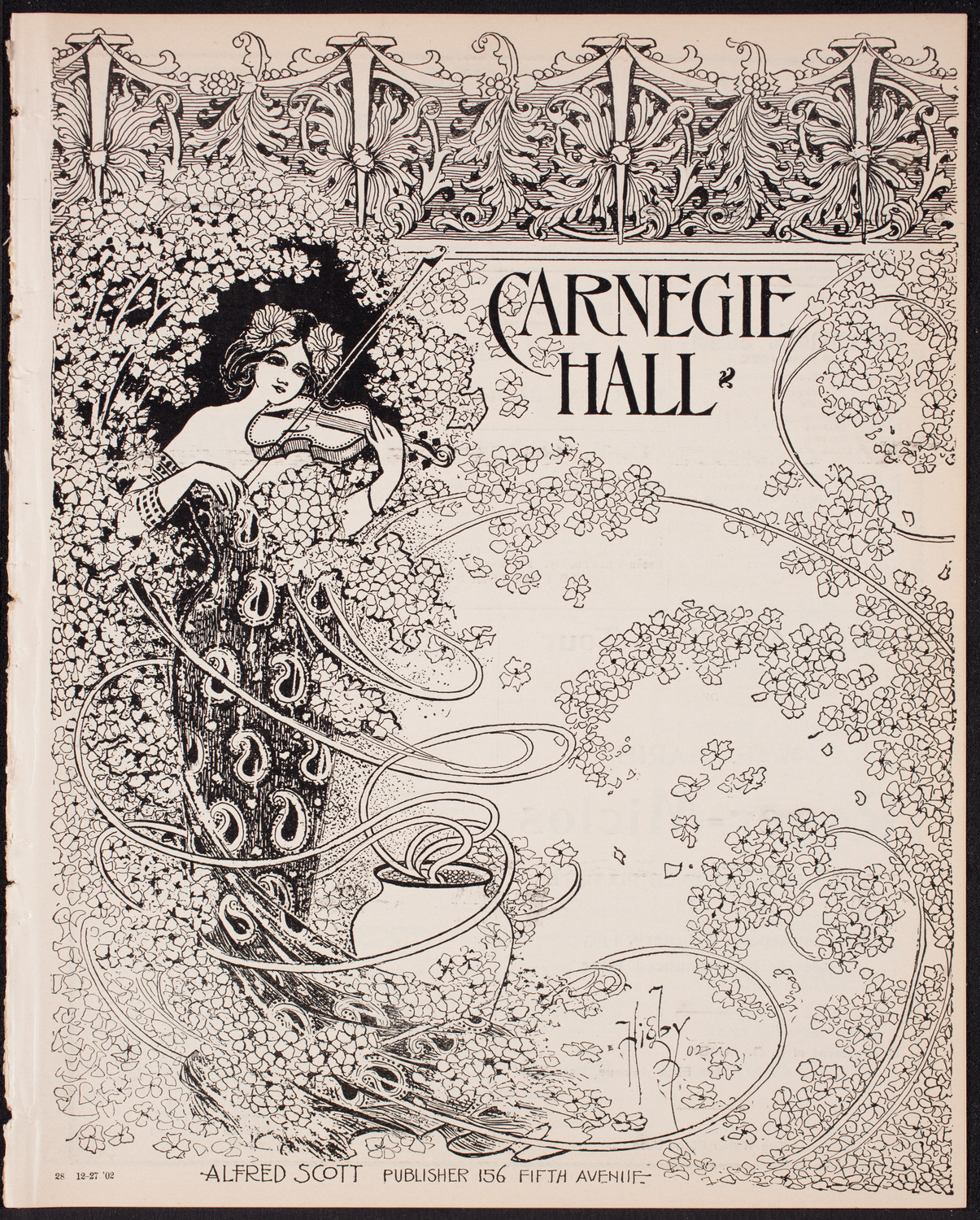 Oratorio Society of New York, December 27, 1902, program page 1