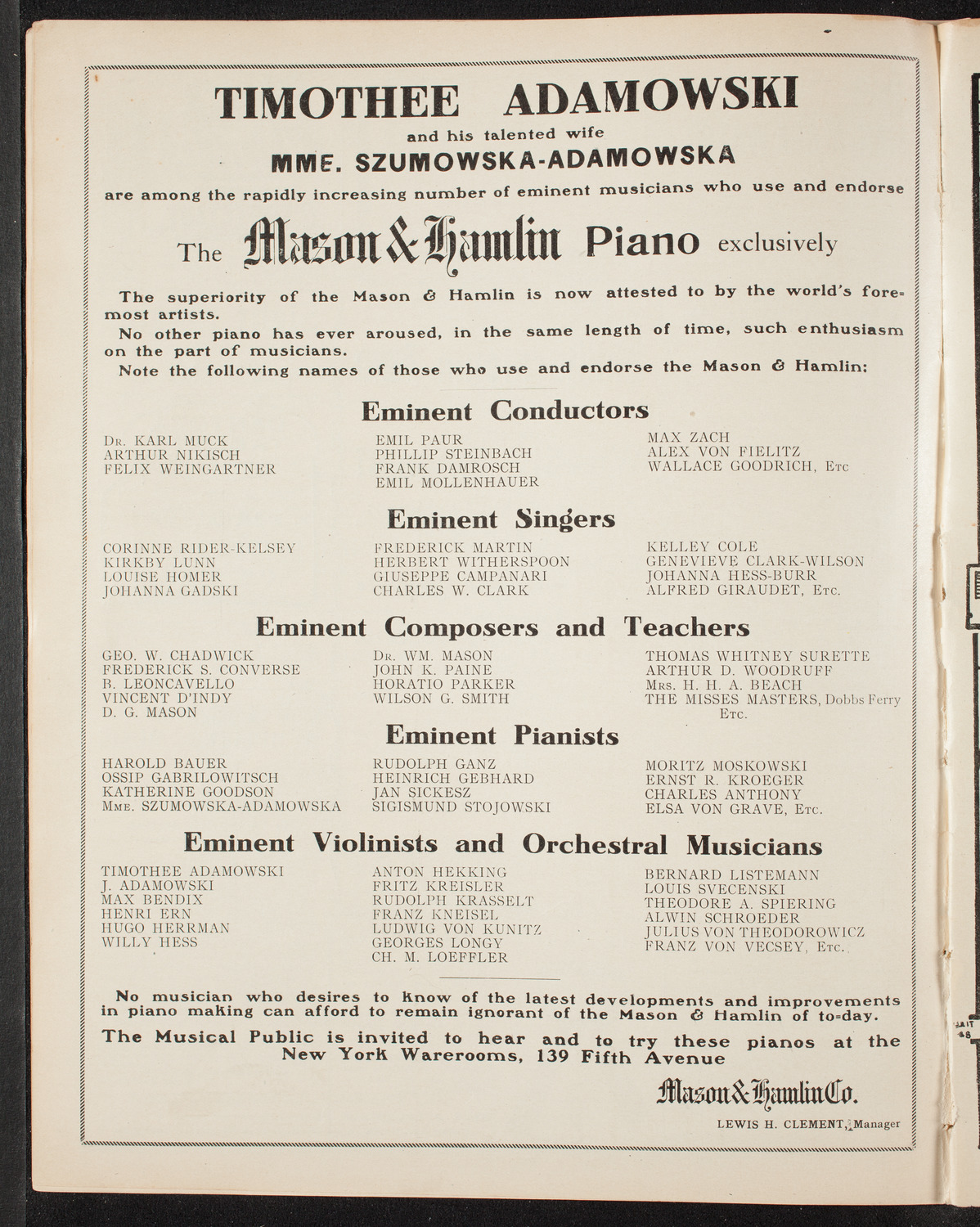 Graduation: New York Law School, June 18, 1908, program page 10