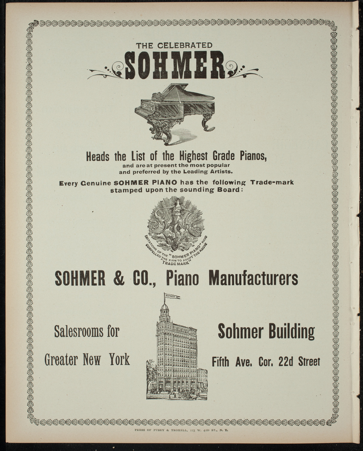 Benefit for the Home Hotel by The Merrymakers, May 8, 1899, program page 8