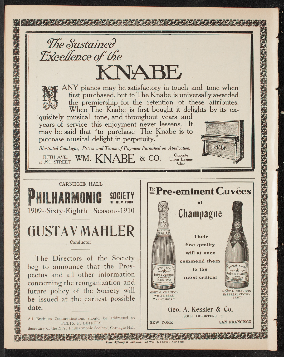 Dresden Philharmonic Orchestra, April 10, 1909, program page 12