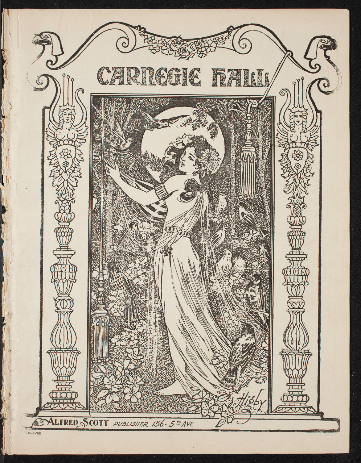 David Bispham, Baritone, October 4, 1908, program page 1