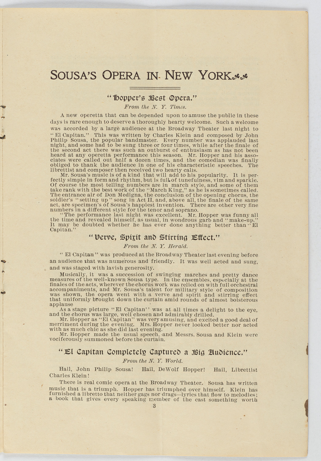 Promotional booklet for Sousa's Grand Concert Band, 1896 season, page 7