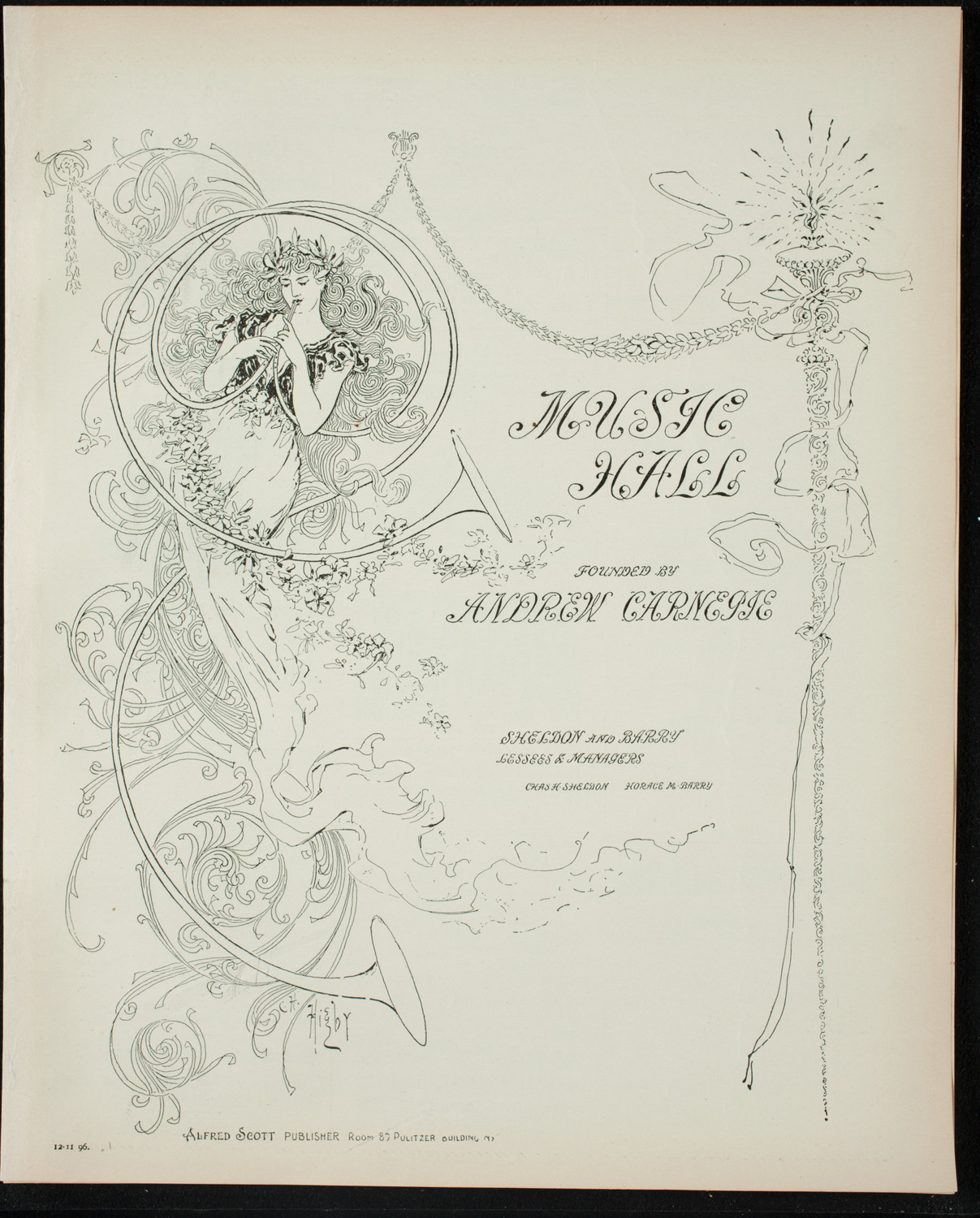 New York Philharmonic, December 11, 1896, program page 1