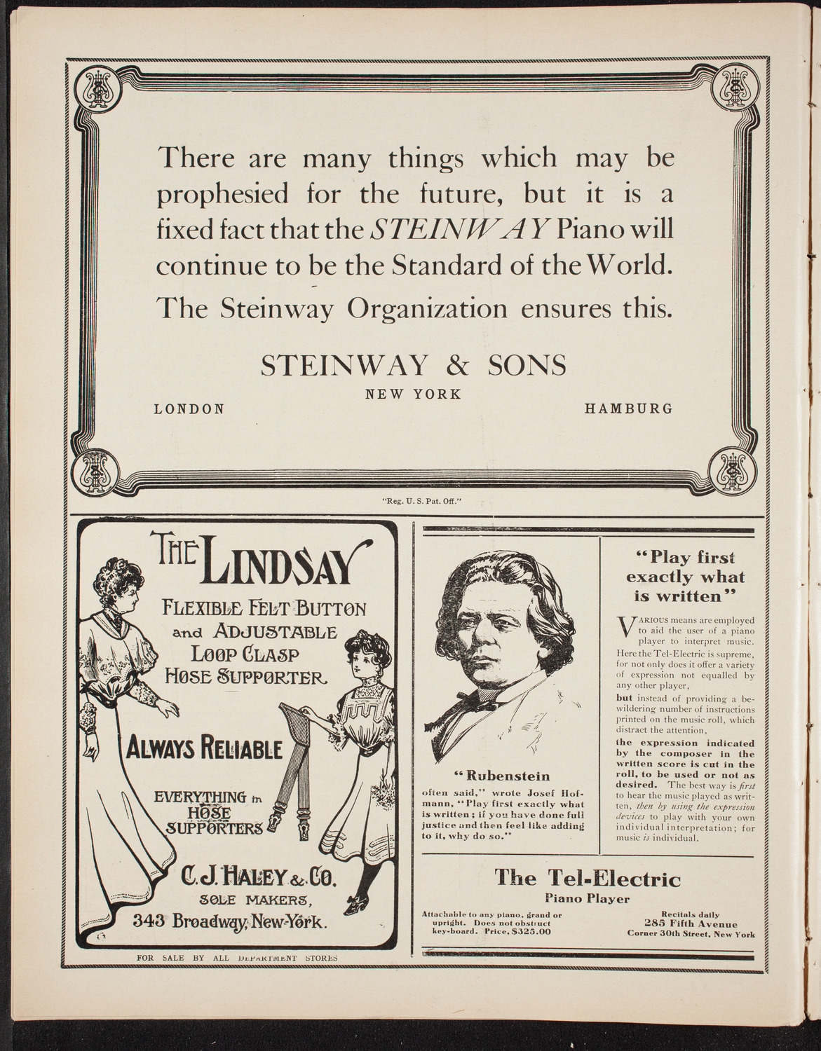 Johanna Gadski, Soprano, October 18, 1908, program page 4