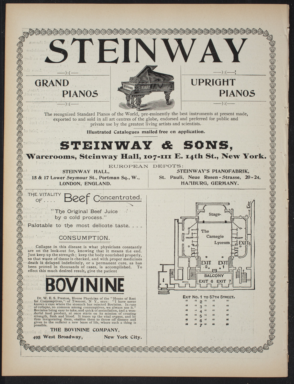 Benefit: House of the Holy Comforter (Free Home for Incurables), February 6, 1897, program page 8