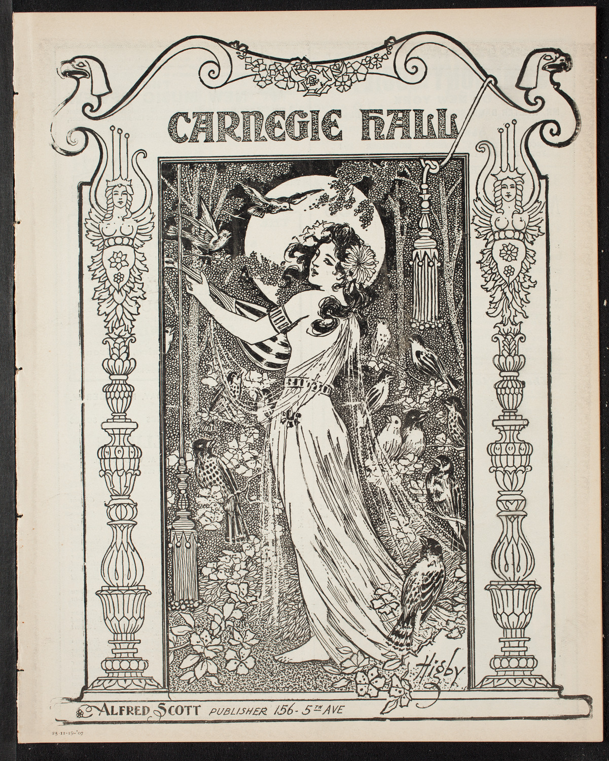 Vladimir de Pachmann, Piano, November 19, 1907, program page 1