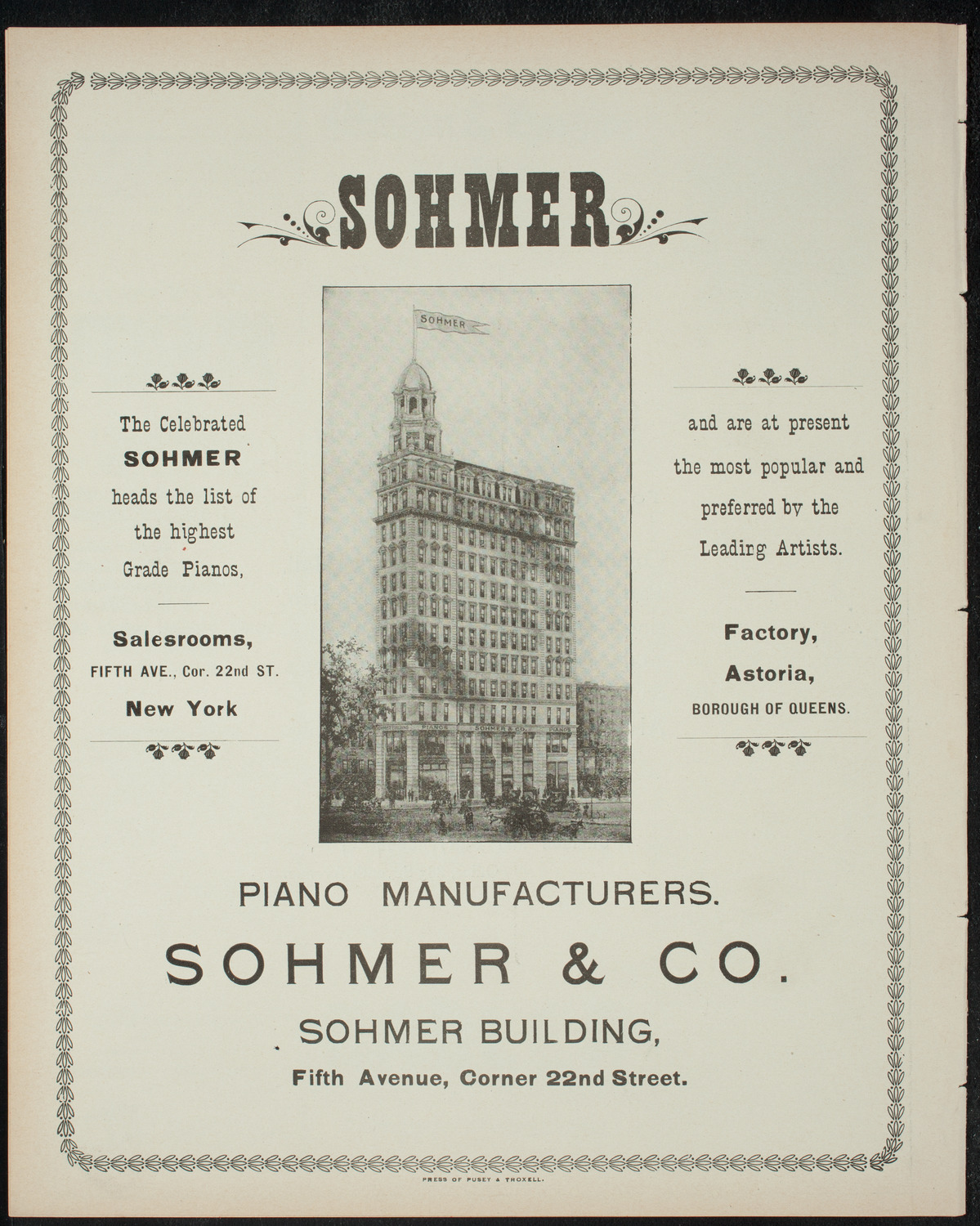 Comparative Literature Society Saturday Morning Conference, February 26, 1898, program page 8