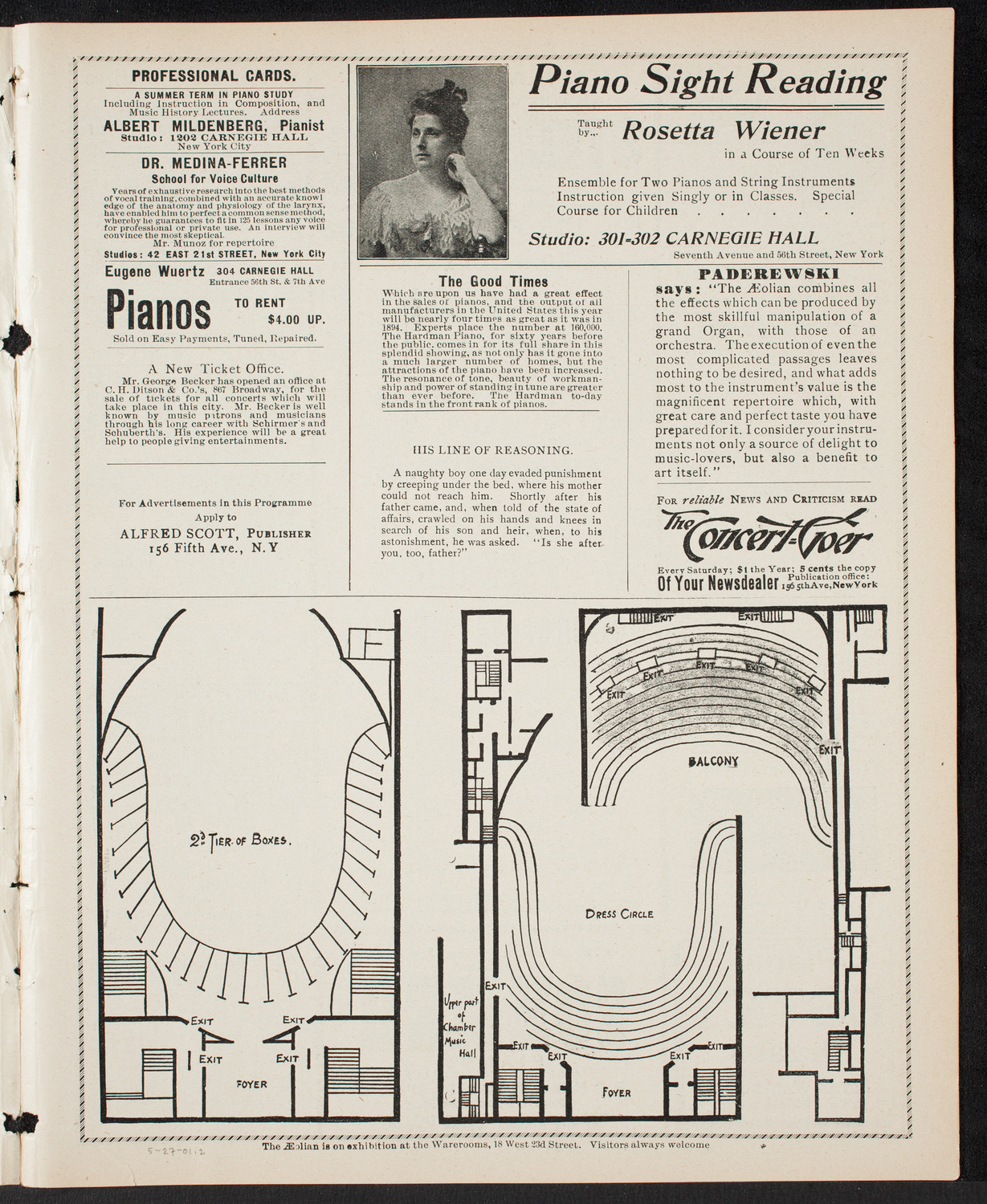 Graduation: Packard Commercial School, May 27, 1901, program page 3