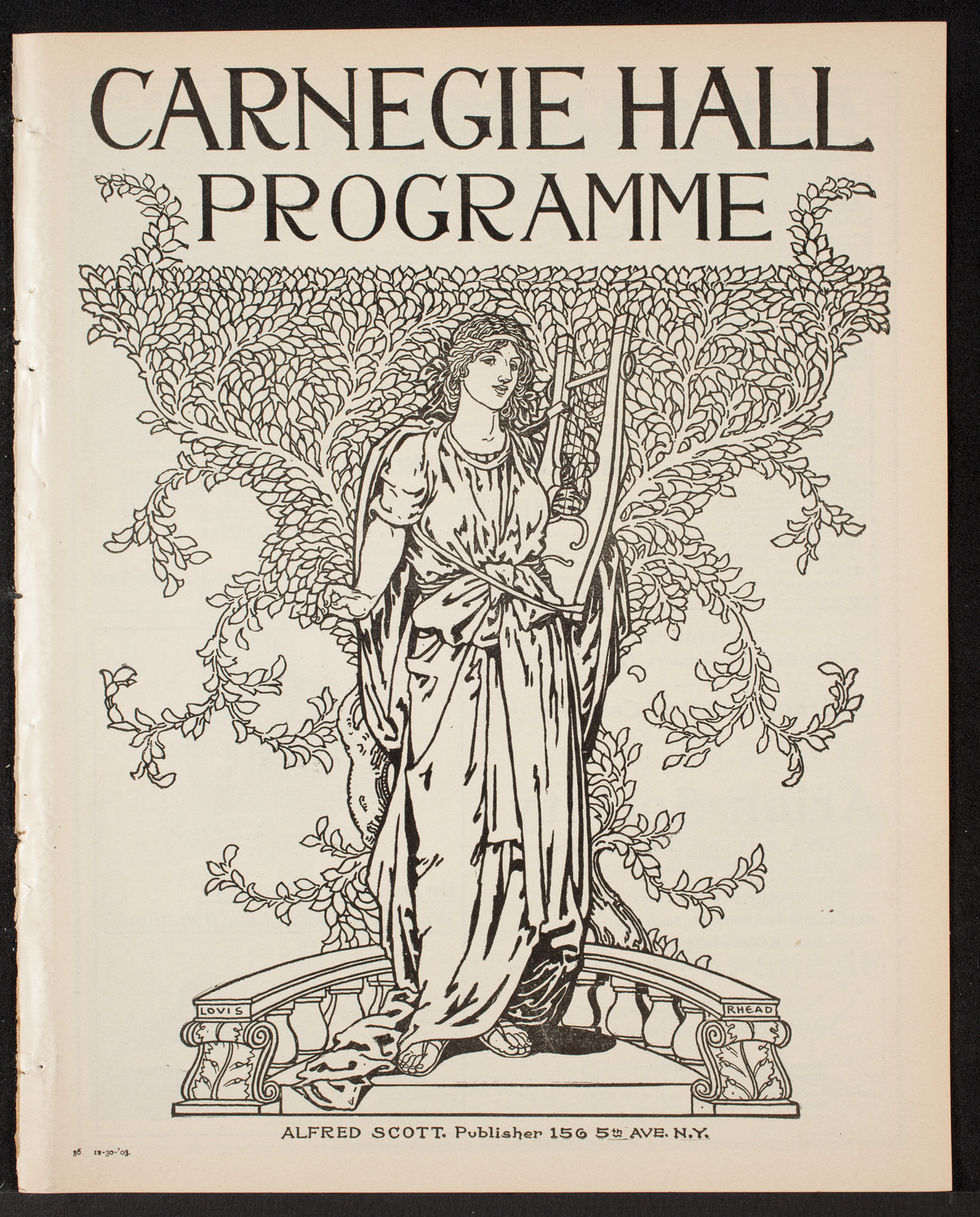 Oratorio Society of New York, December 30, 1903, program page 1