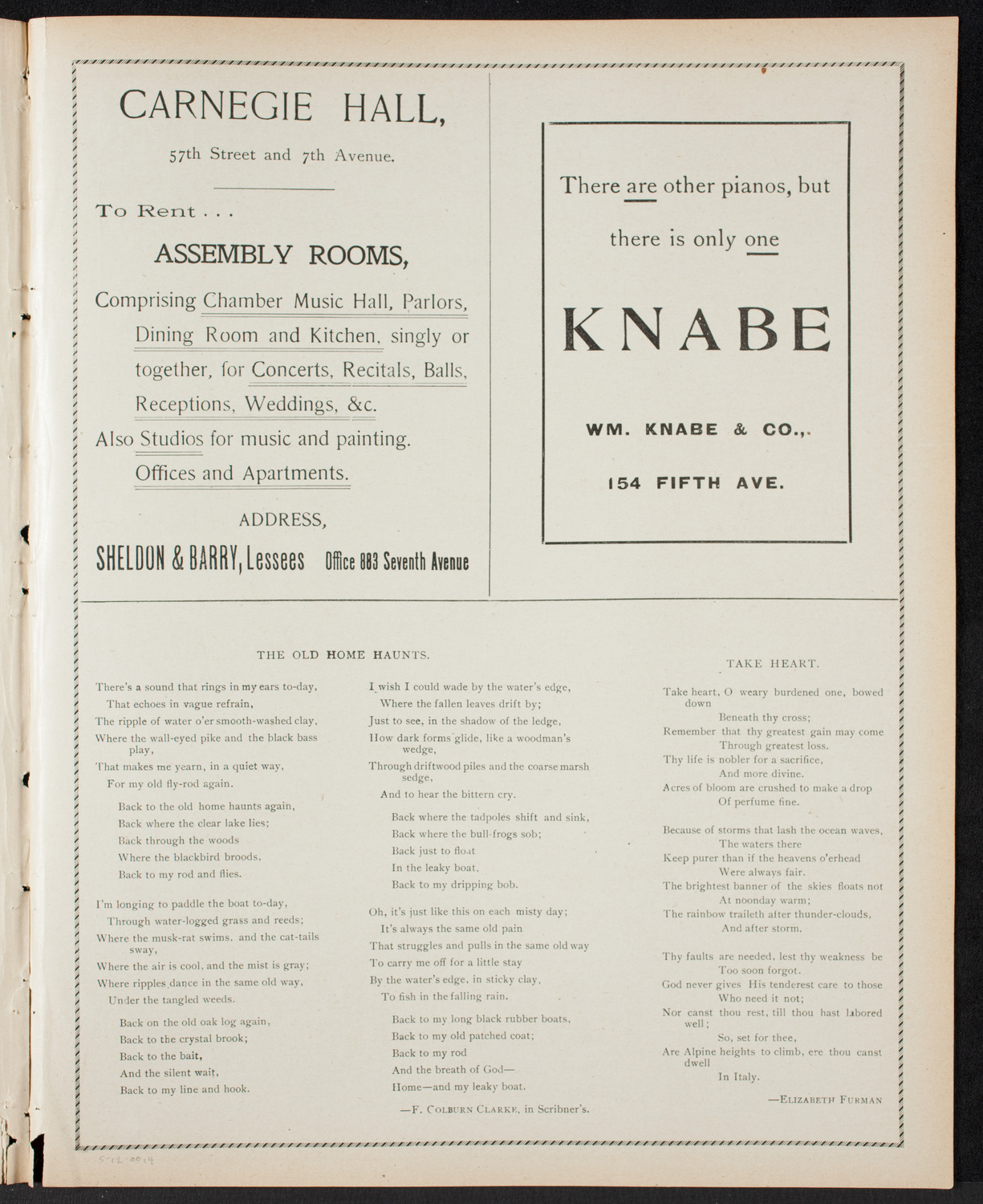 Ignacy Jan Paderewski, Piano, May 12, 1900, program page 7