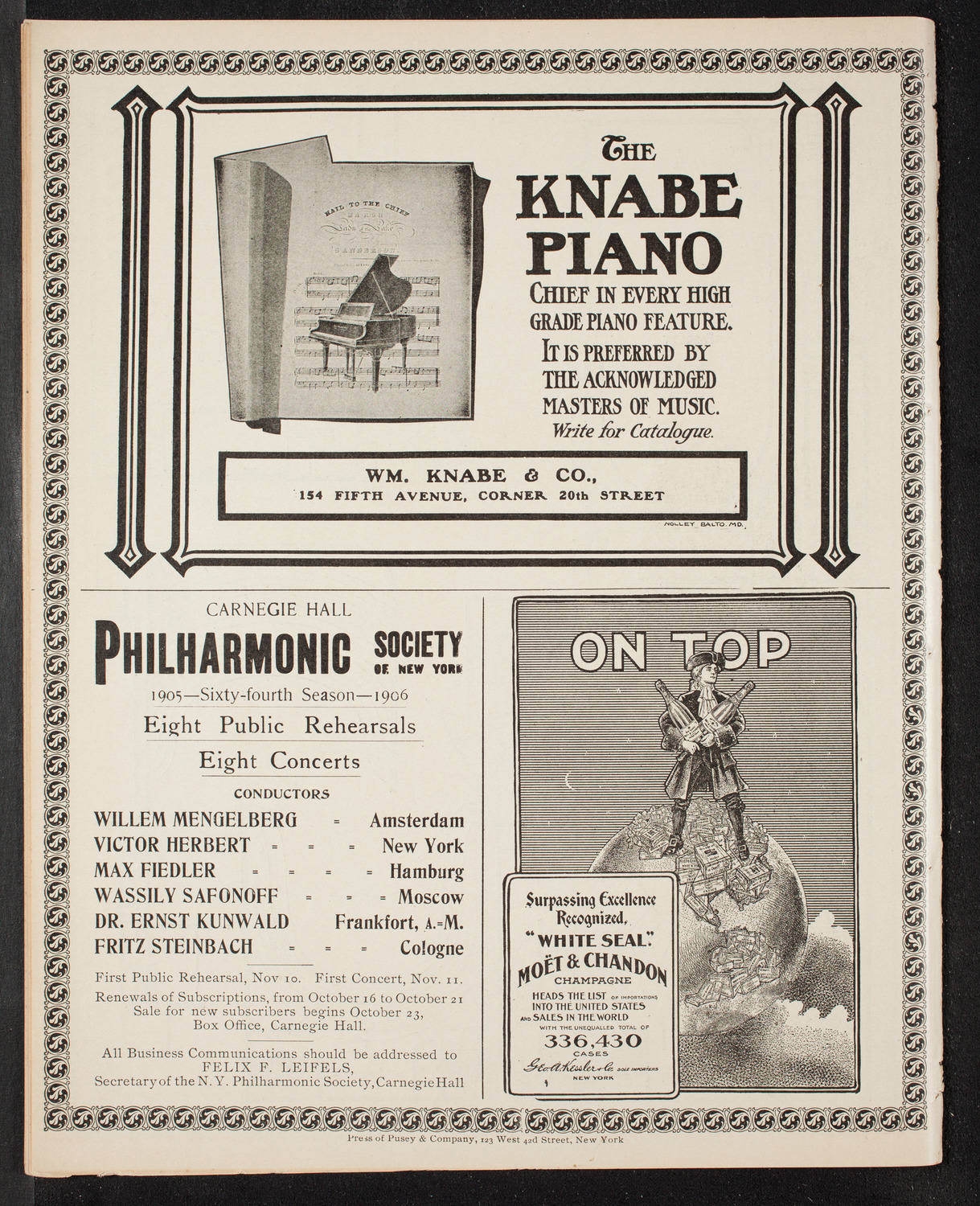 Knights of Columbus Discovery Day Celebration, October 8, 1905, program page 12