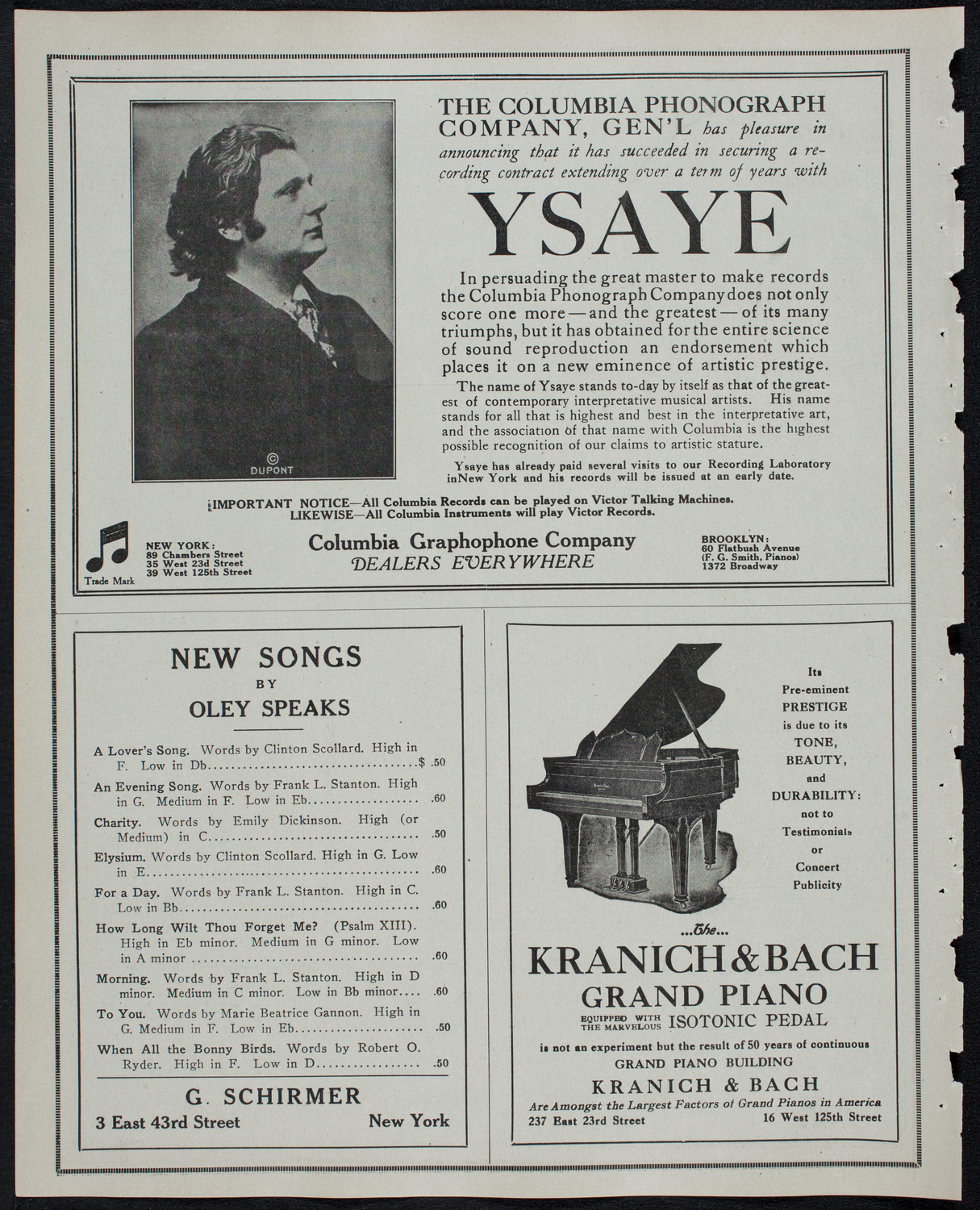 New York Philharmonic, February 23, 1913, program page 6