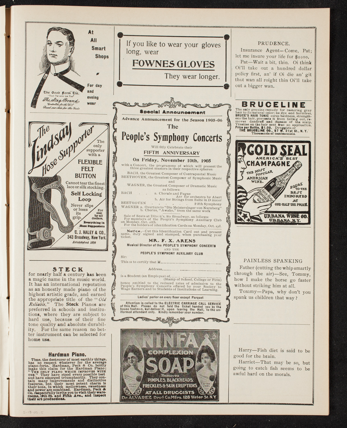 Christiana University Norwegian Student Chorus, May 18, 1905, program page 9