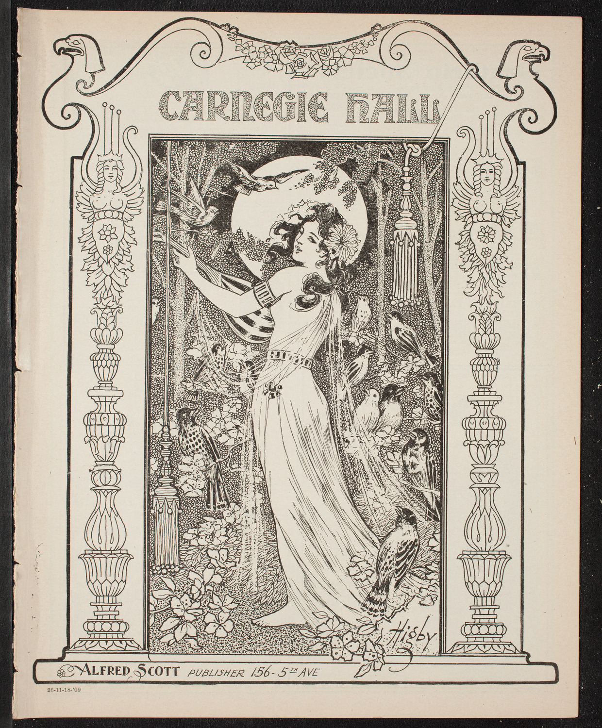 Russian Symphony Society of New York, November 18, 1909, program page 1