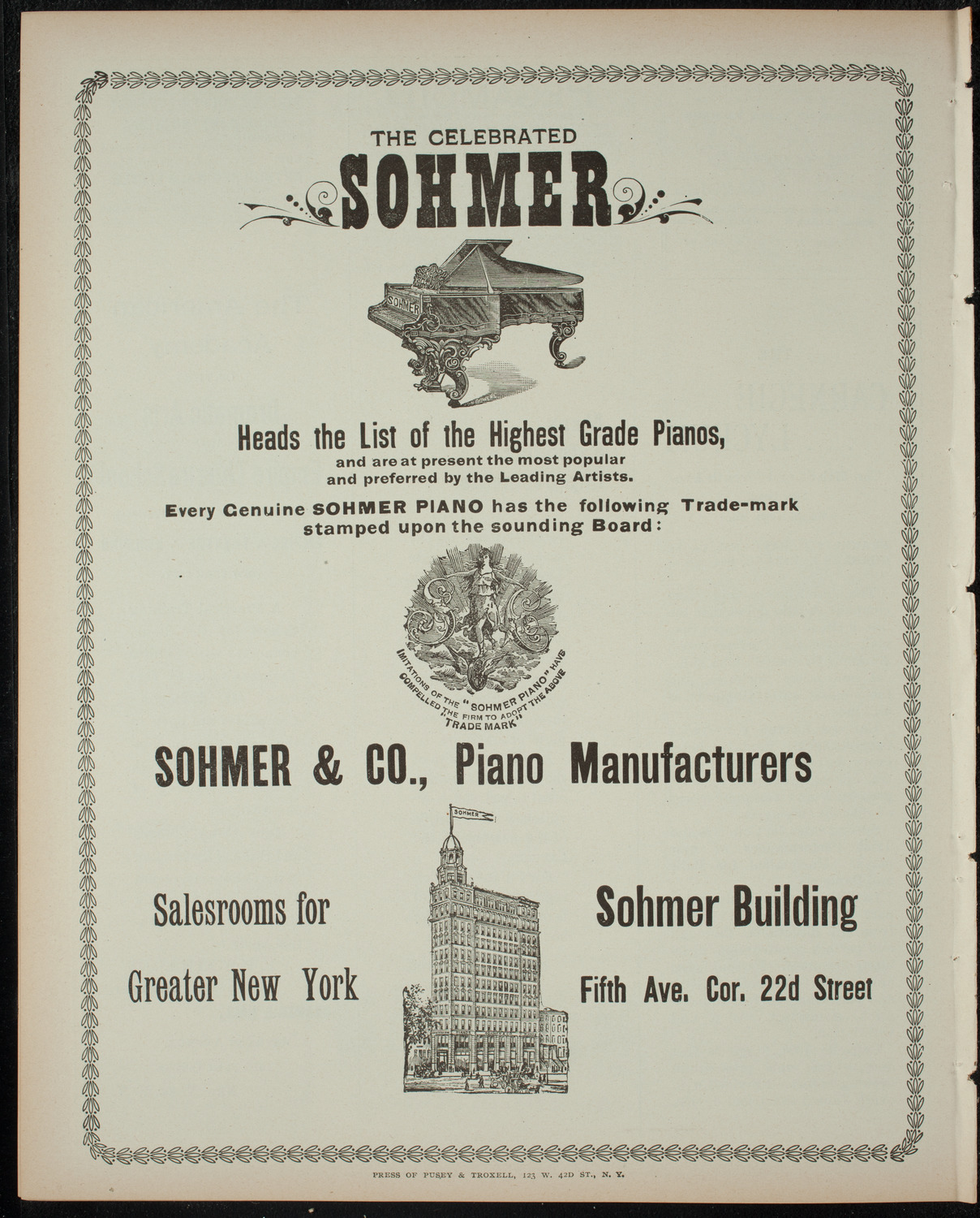 Vocal Chamber-Music Club, May 3, 1899, program page 8