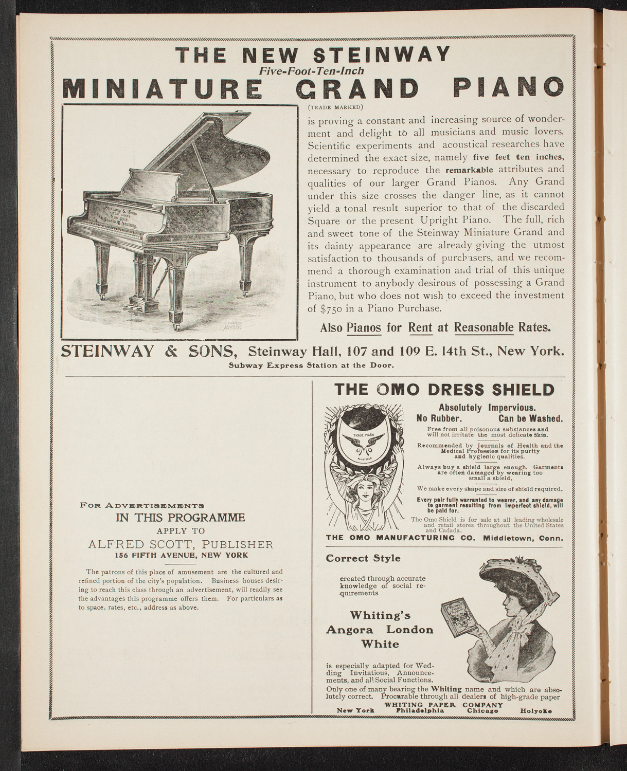 New York College of Music Faculty Concert, October 29, 1905, program page 4