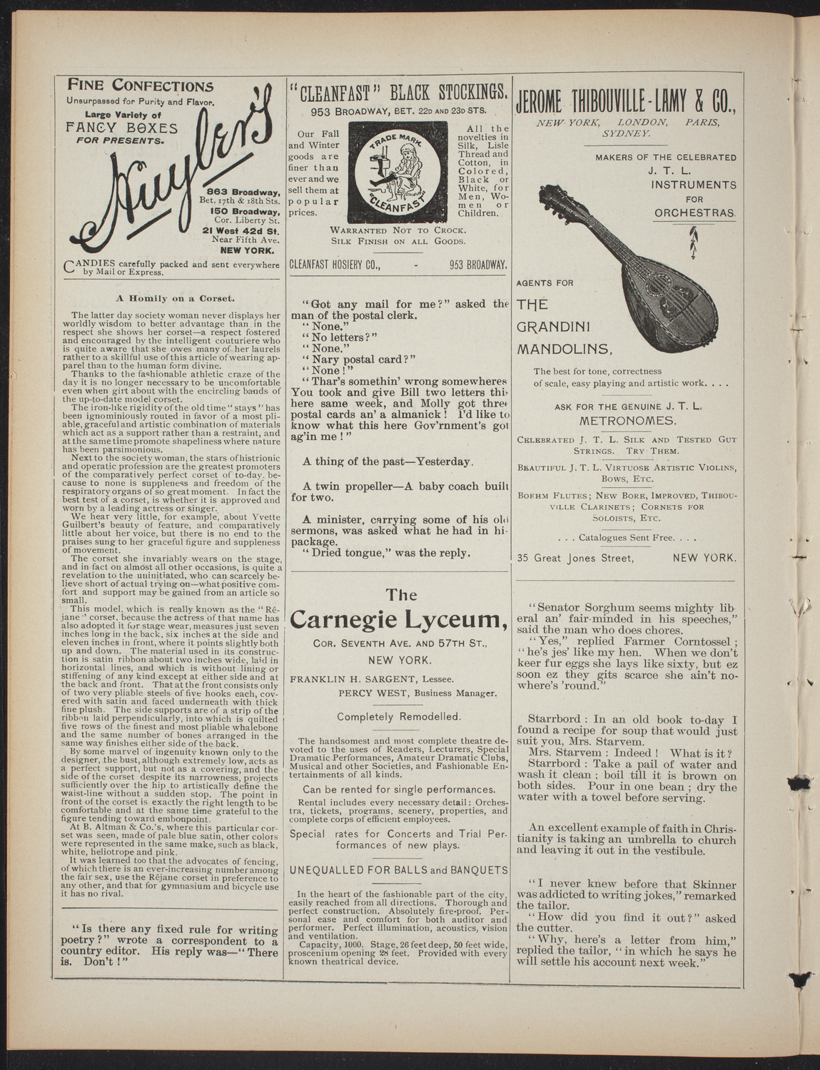 Smith College Class of 1895: "A Midsummer Night's Dream", January 2, 1897, program page 4