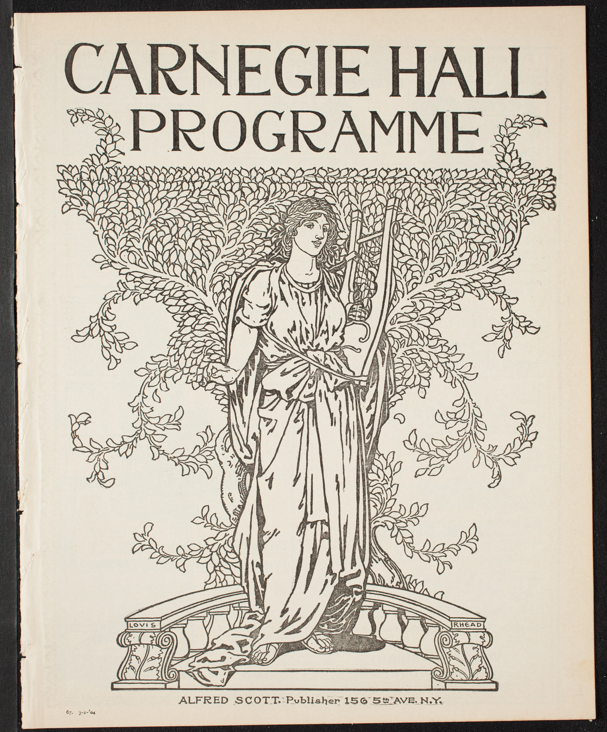 Lillian Nordica, Soprano, with the New York Symphony Orchestra, March 2, 1904, program page 1
