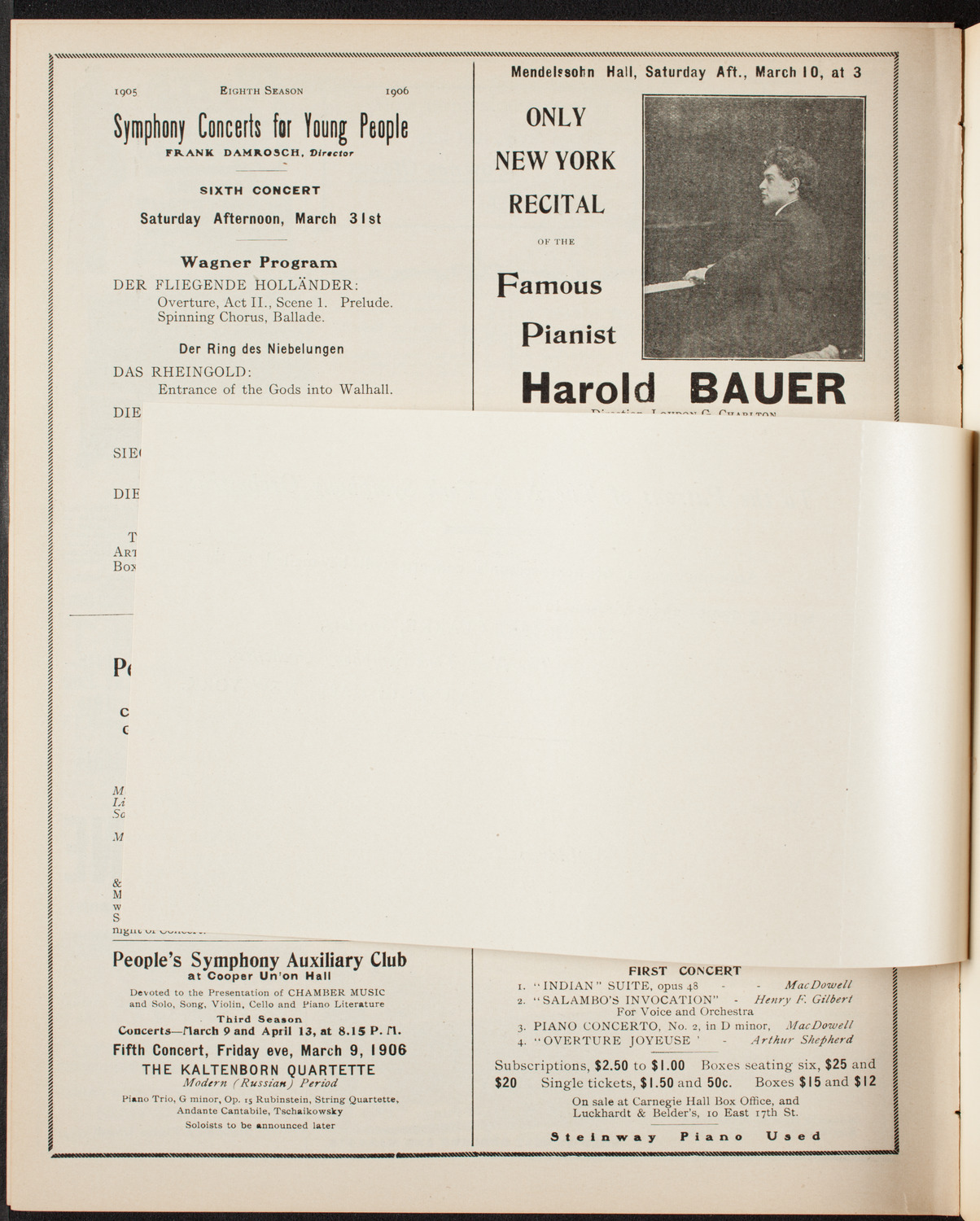 New York Symphony Orchestra, March 4, 1906, program page 12