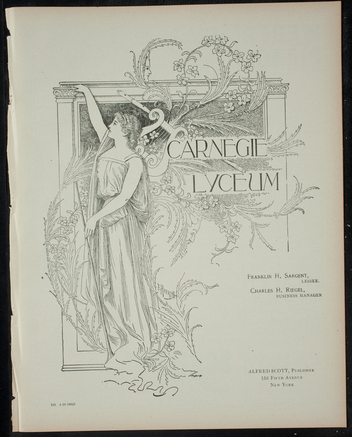 Jack the Giant Killer, April 19, 1900, program page 1
