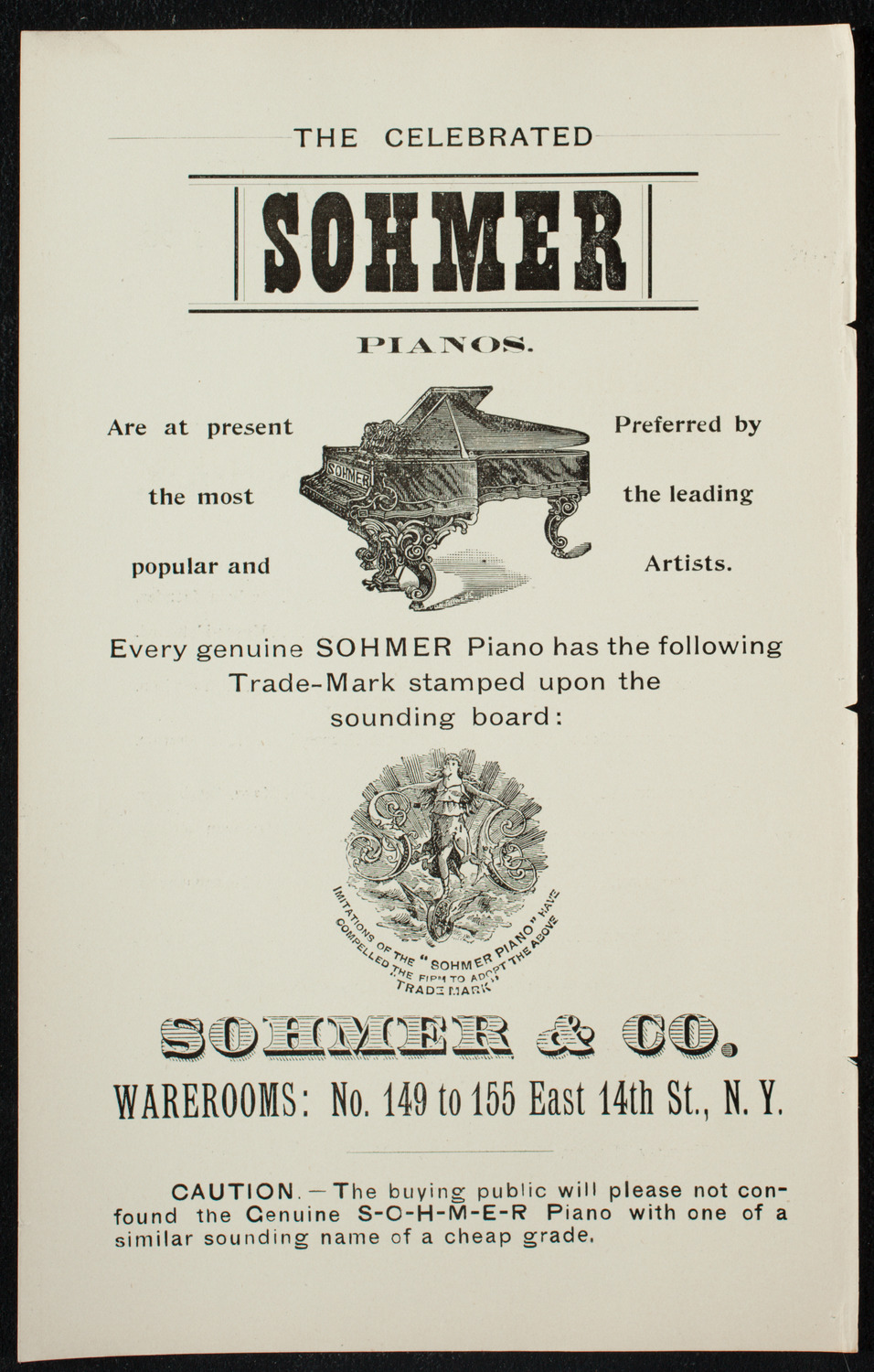 Young Men's Hebrew Association: 23rd Annual Lecture Course, November 23, 1896, program page 2