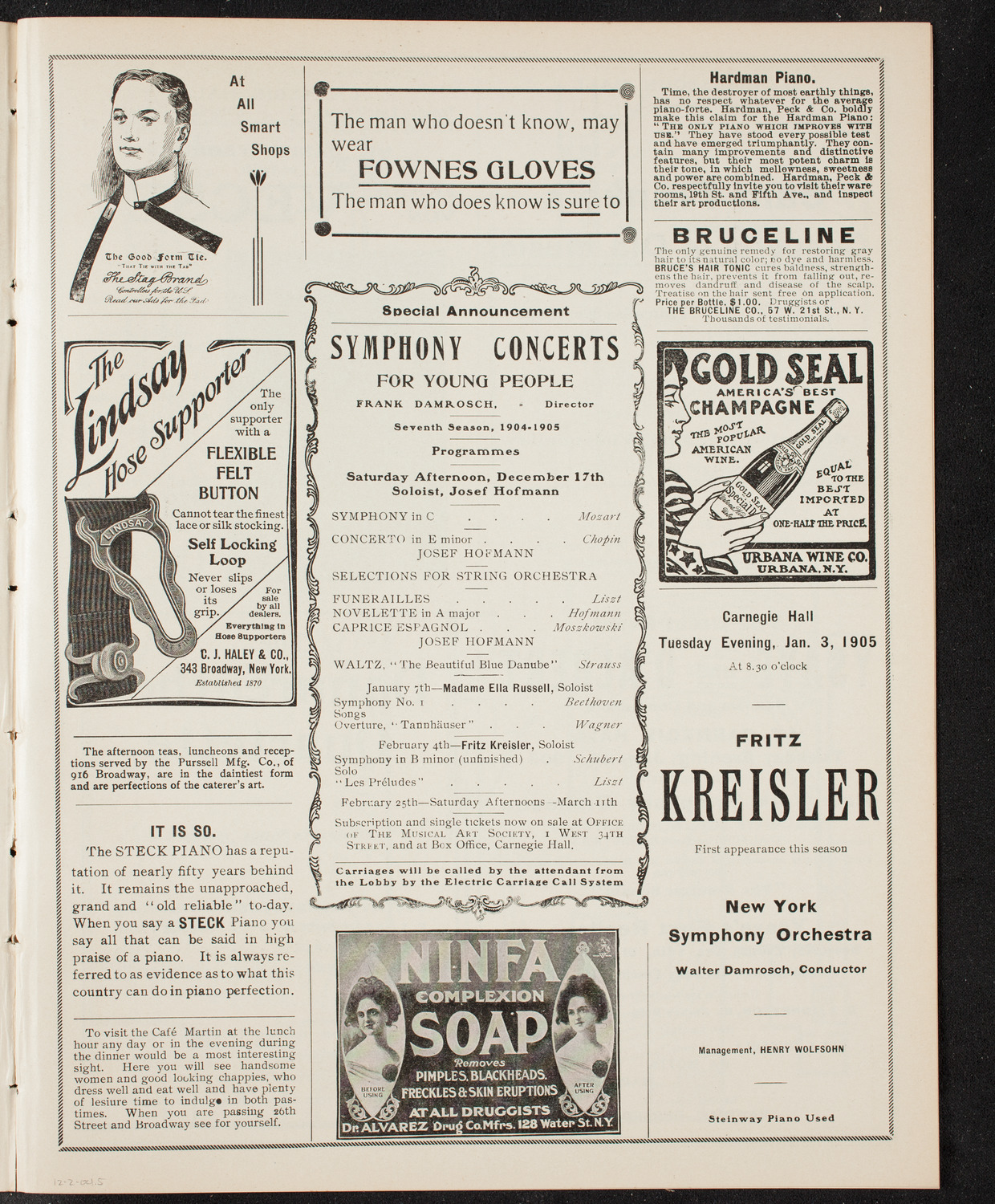 New York Philharmonic, December 2, 1904, program page 9