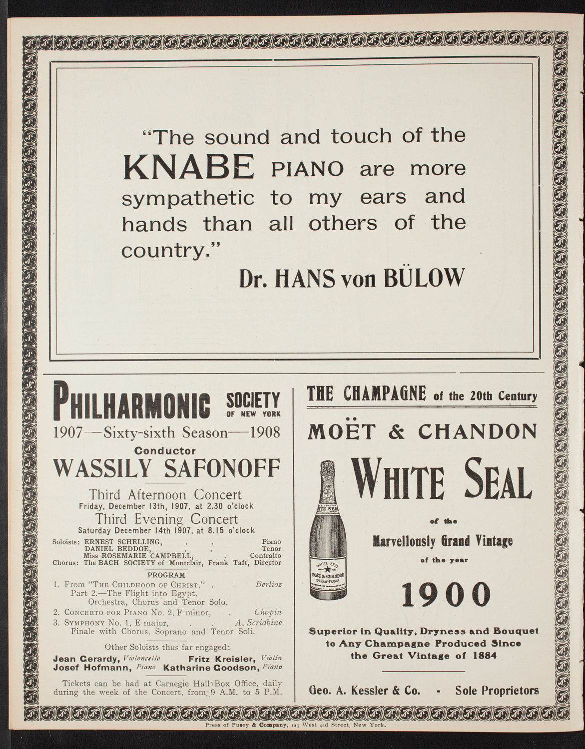 Russian Symphony Society of New York, December 12, 1907, program page 12