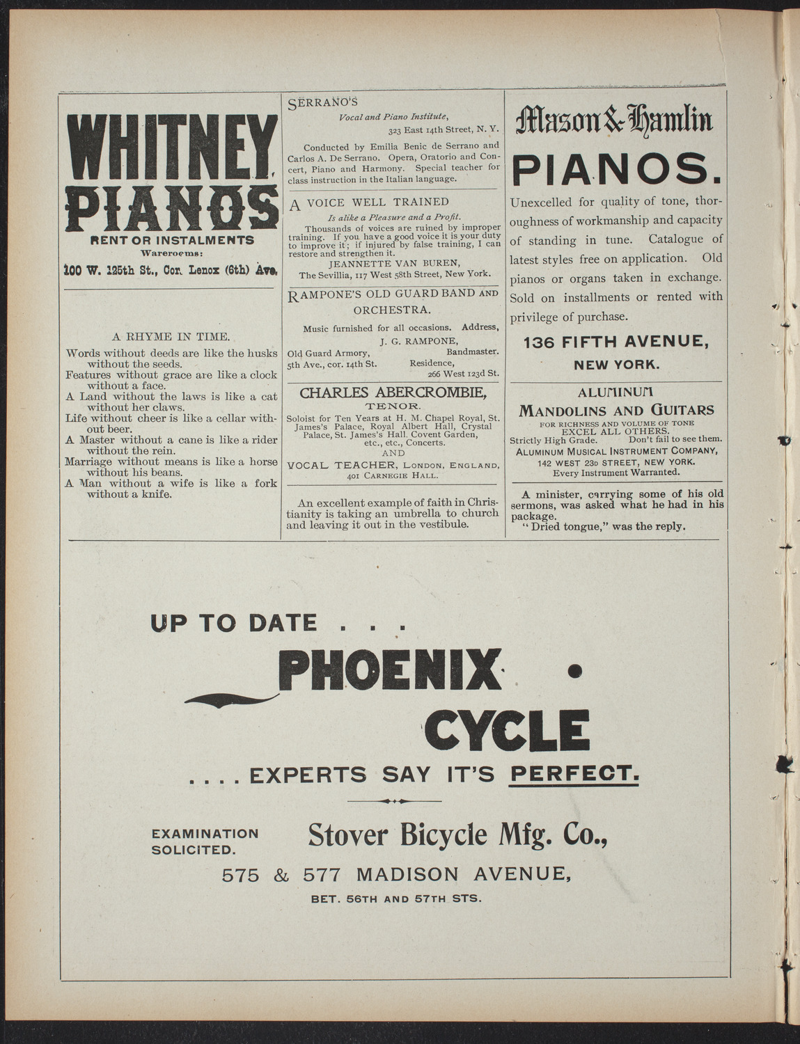 Debate: Harvard Forum and the Columbia University Debating Union, March 19, 1897, program page 2