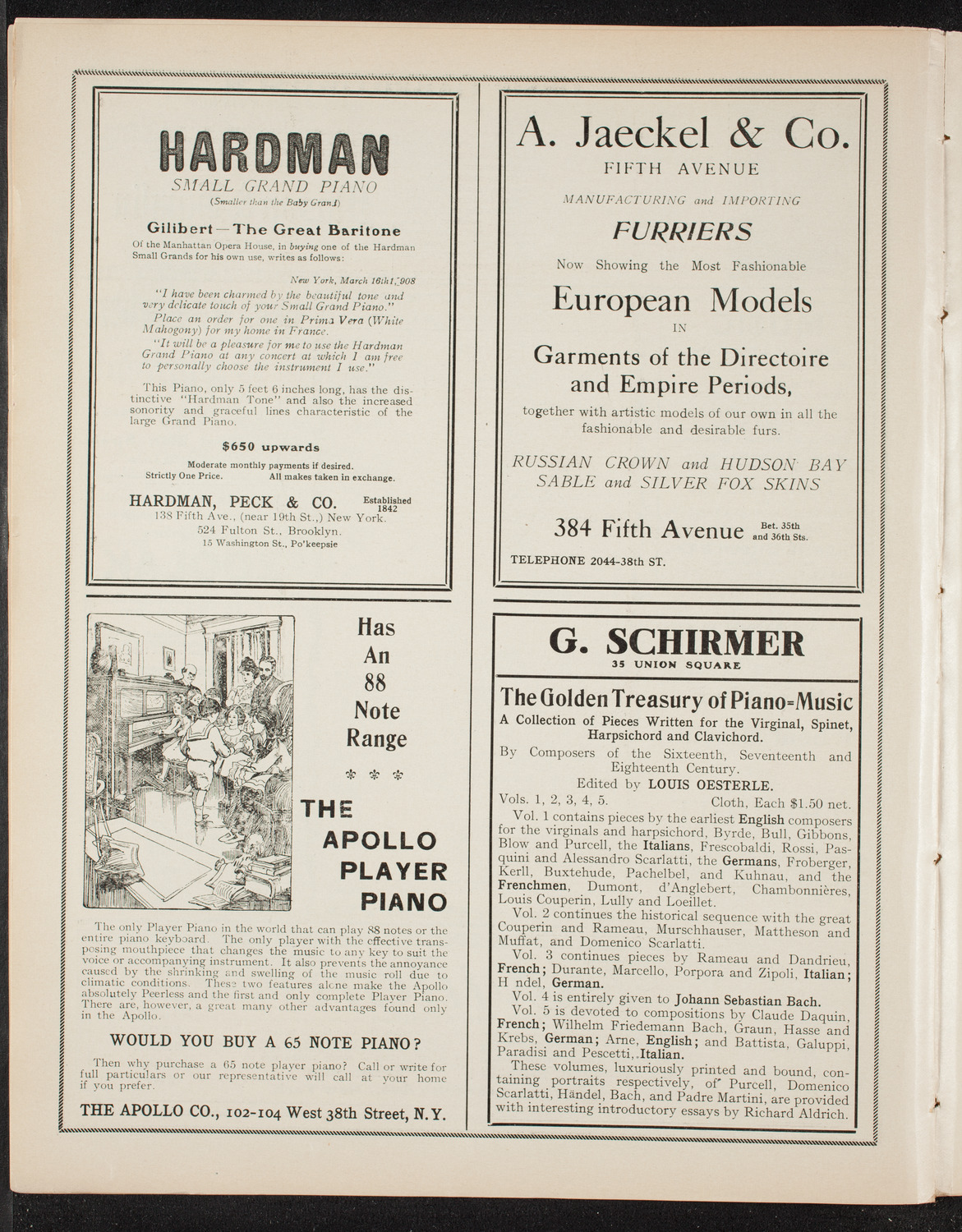 Isadora Duncan, Dancer, with the New York Symphony Orchestra, November 18, 1908, program page 8