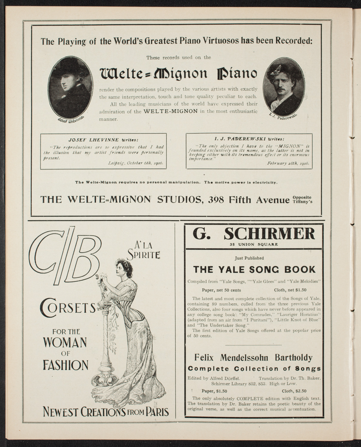 New York Symphony Orchestra, February 3, 1907, program page 8