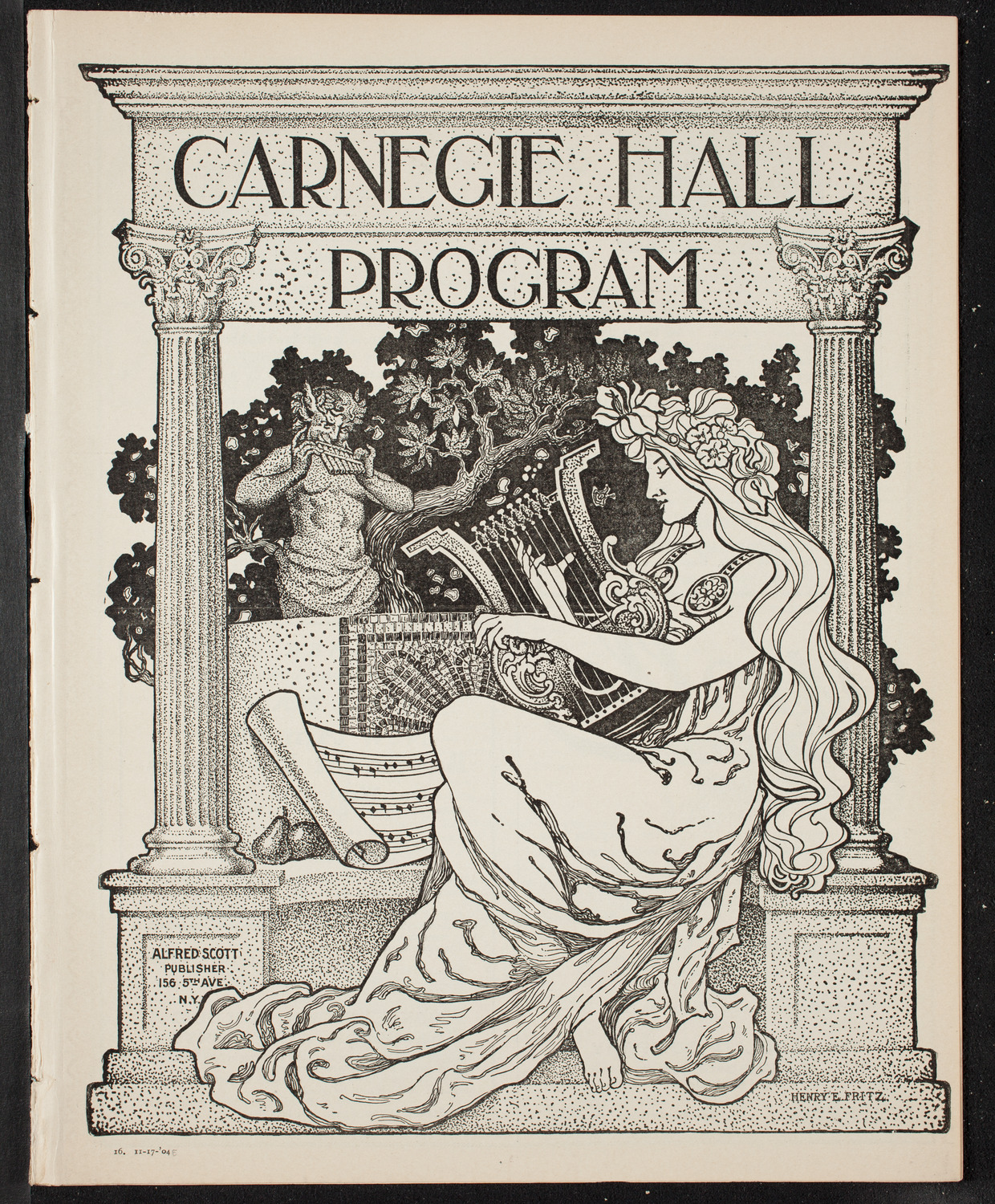 Rudolf Friml with New York Symphony Orchestra, November 17, 1904, program page 1