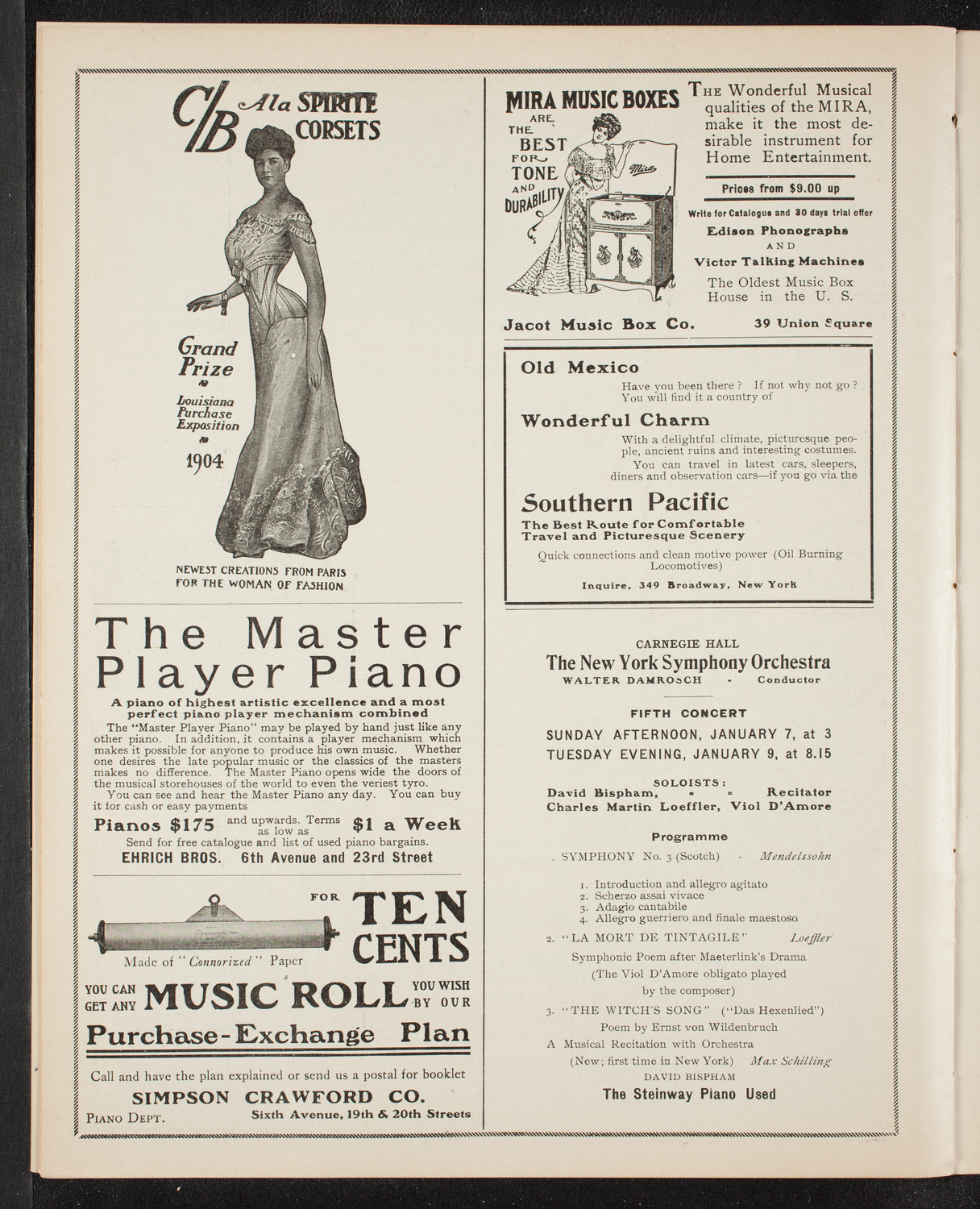 Oratorio Society of New York, December 27, 1905, program page 8