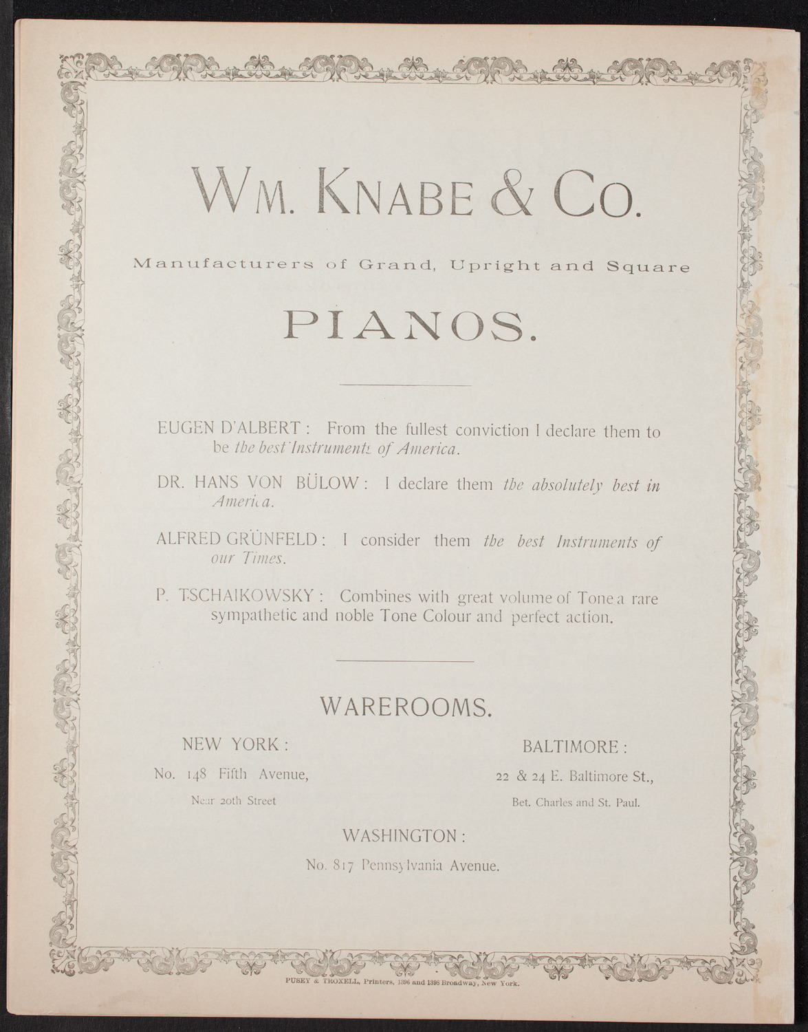 Lecture by Russell H. Cromwell, January 26, 1893, program page 8