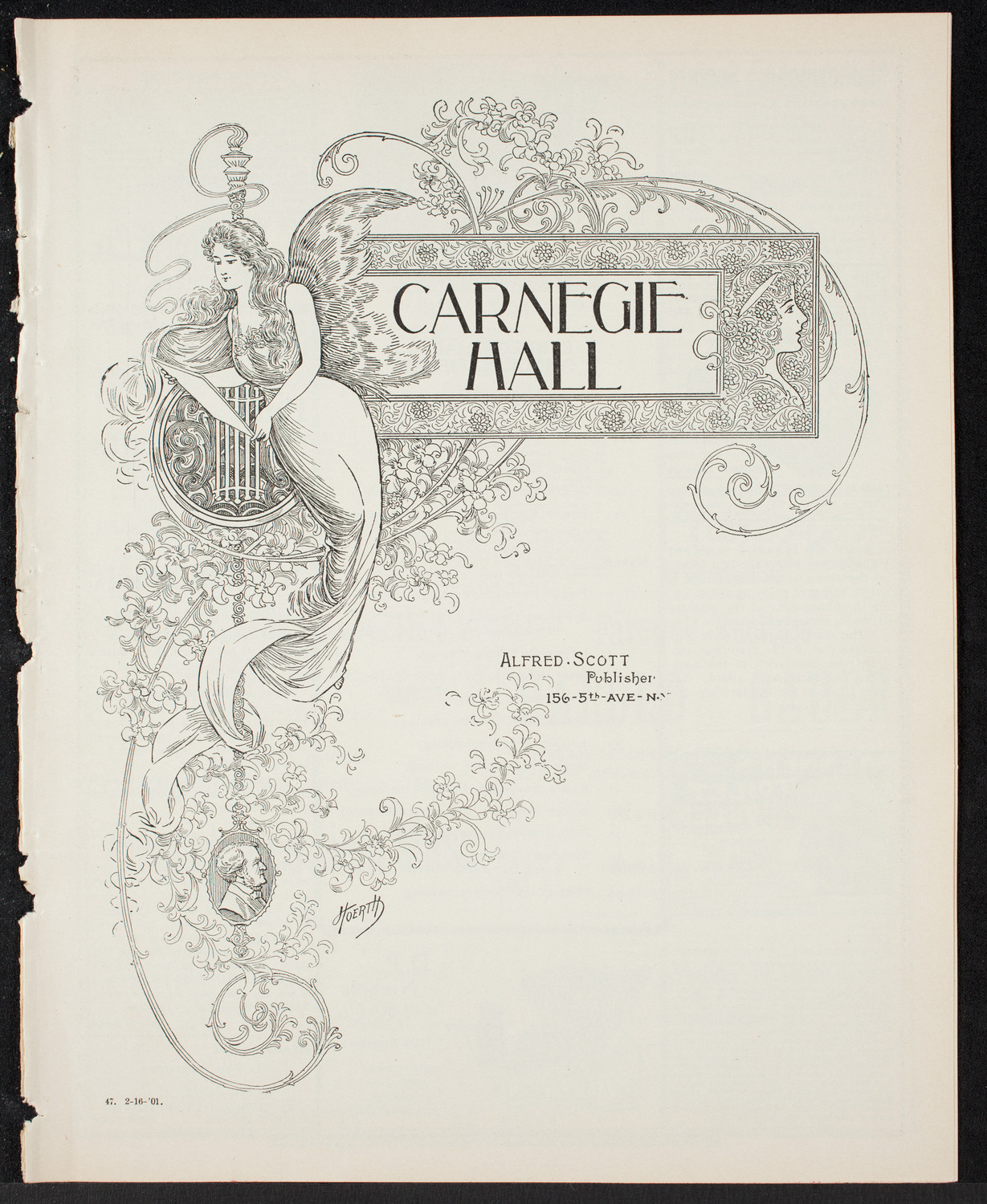 New York Philharmonic, February 16, 1901, program page 1