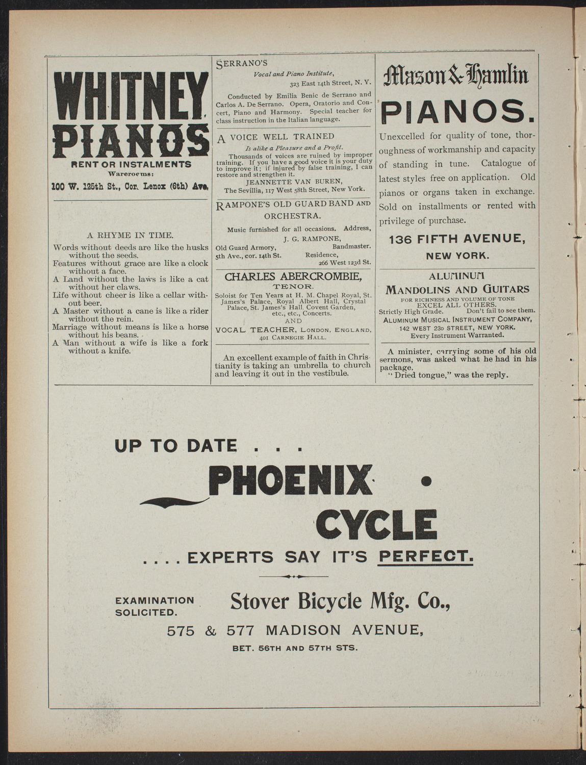 Saturday Morning Conferences on Comparative Literature, March 6, 1897, program page 2