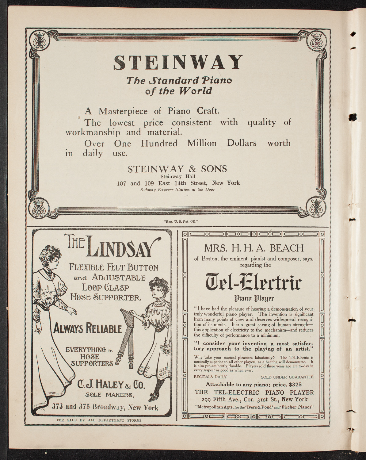 Graduation: Packard Commercial School, May 24, 1909, program page 4