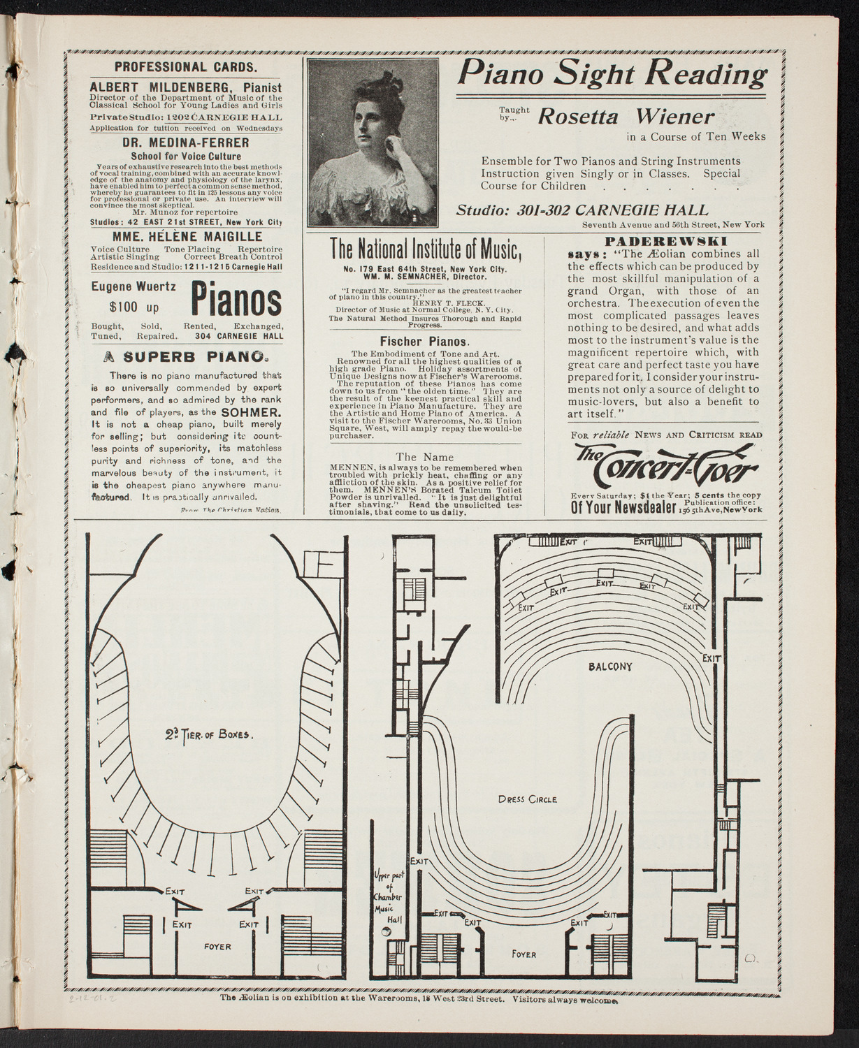 Pittsburgh Symphony Orchestra, February 12, 1901, program page 3