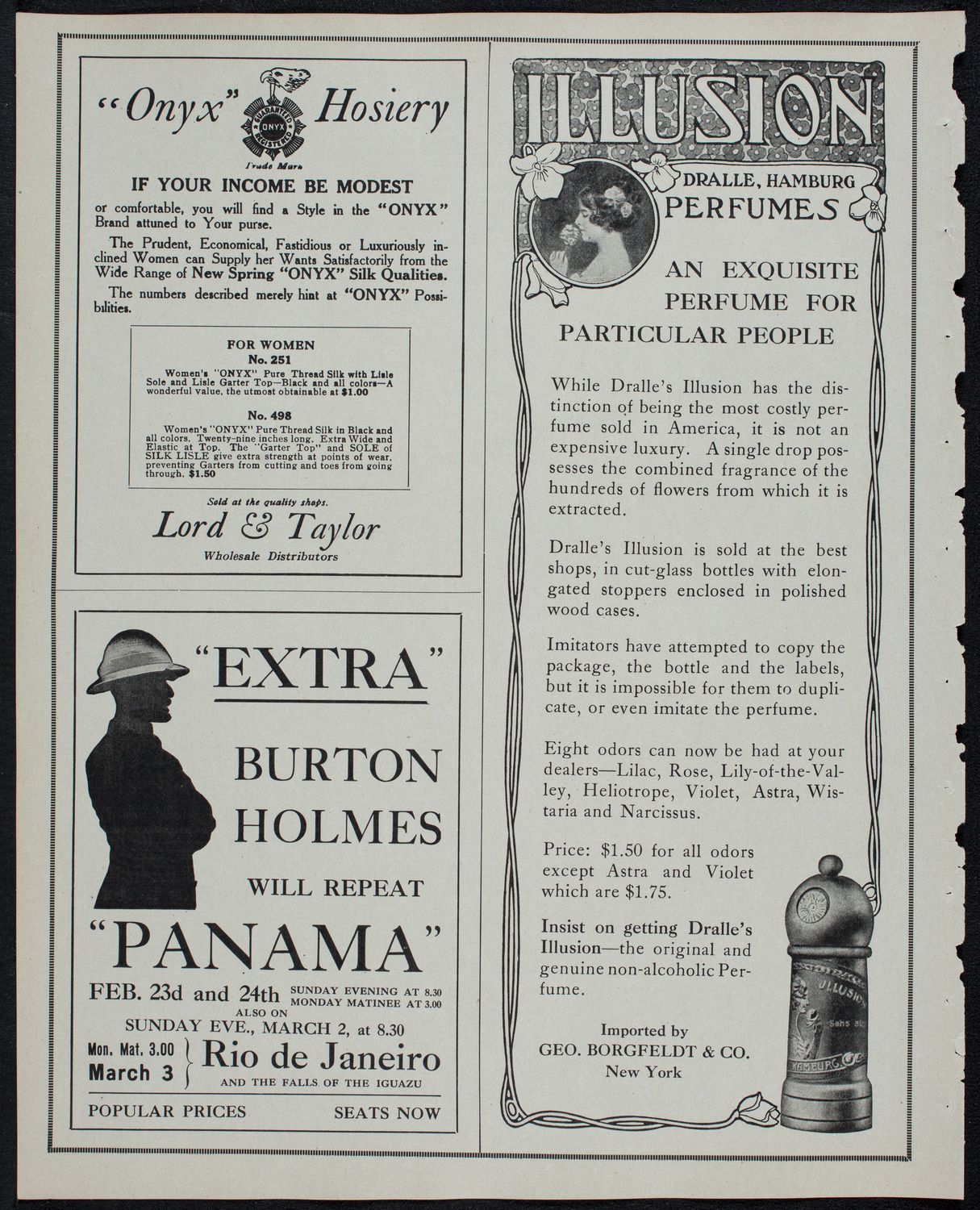 Burton Holmes Travelogue: Panama, February 24, 1913, program page 8